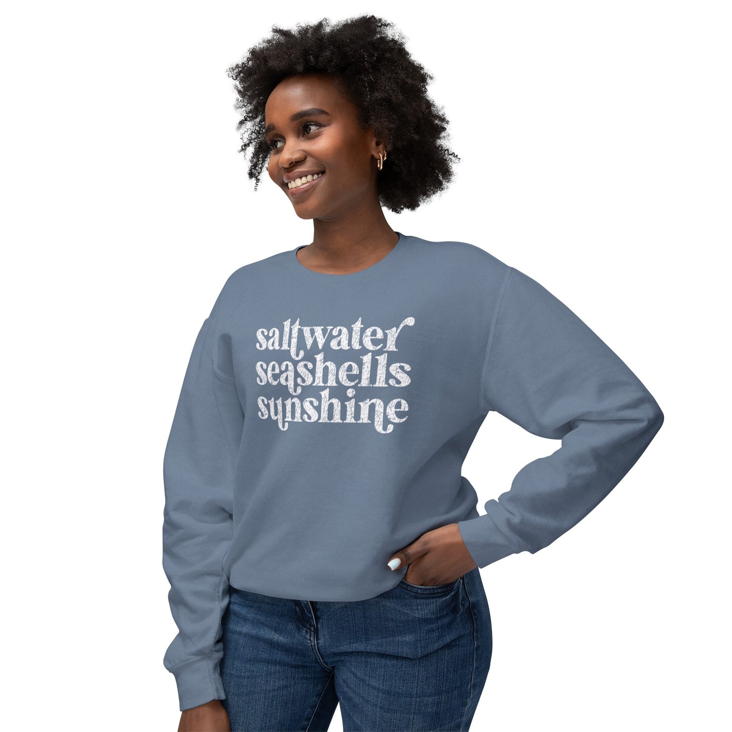 Saltwater, Seashells, Sunshine Comfot Colors Sweater