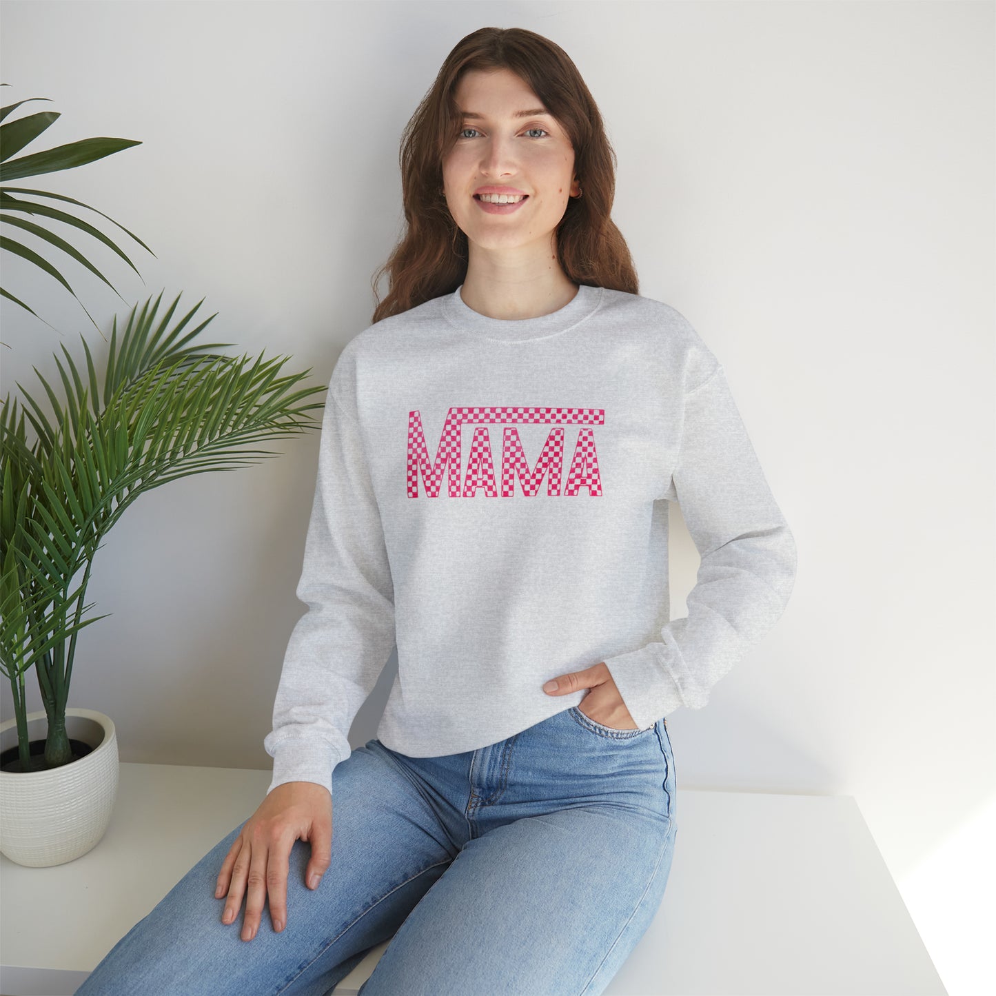 Pink Mama Checkered Sweater