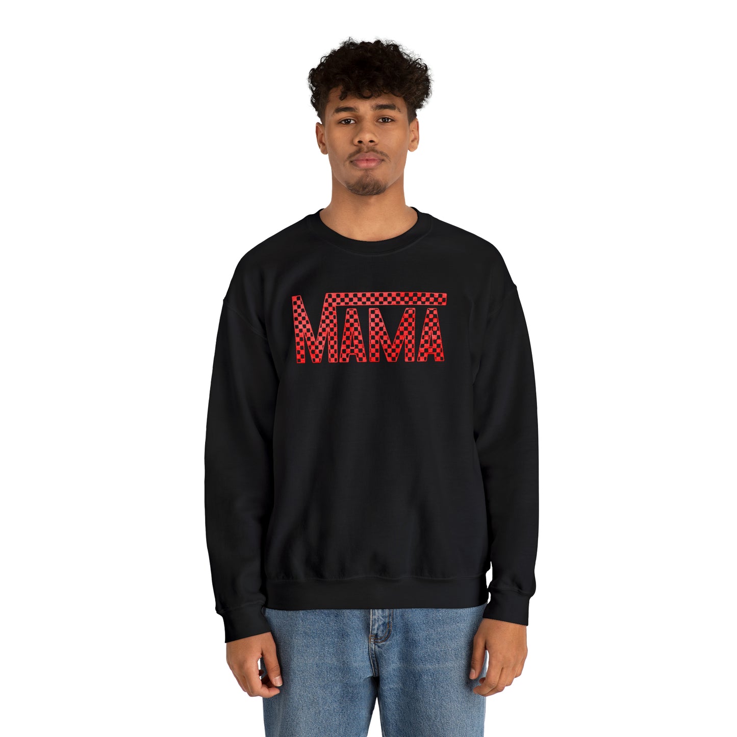 Red Mama Checkered Sweater