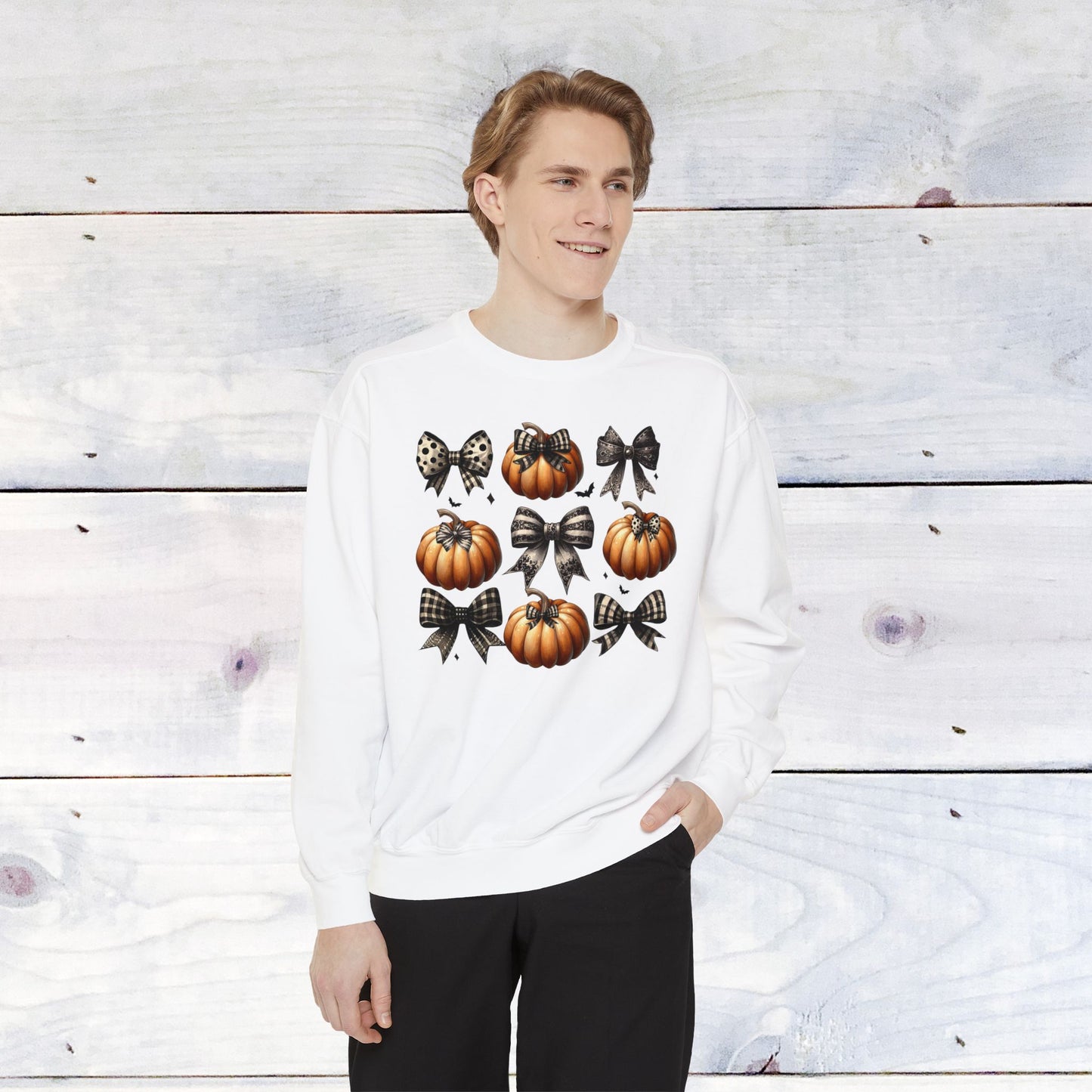 Pumkins and Bows- Comfort Colors Sweater