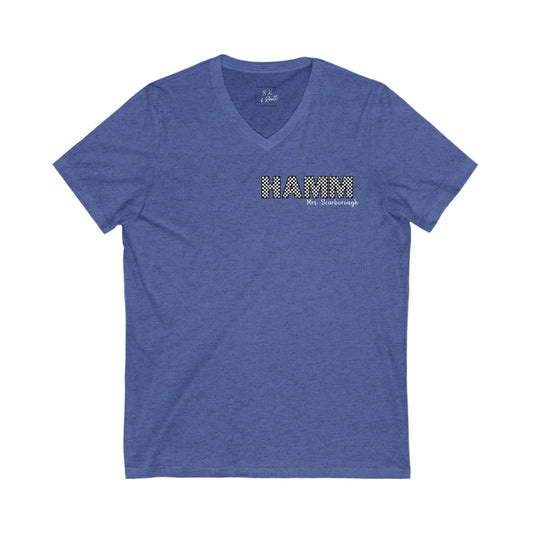 Personalized Fourth Grade Hamm Teacher V-Neck Tee