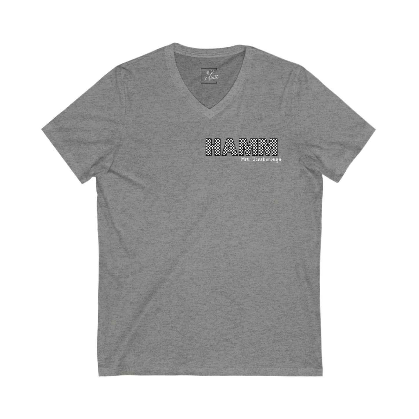 Personalized Fourth Grade Hamm Teacher V-Neck Tee