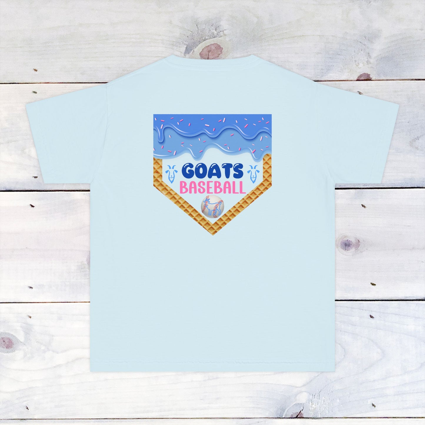 Youth "GOATS Baseball" Tee -Comfort Colors