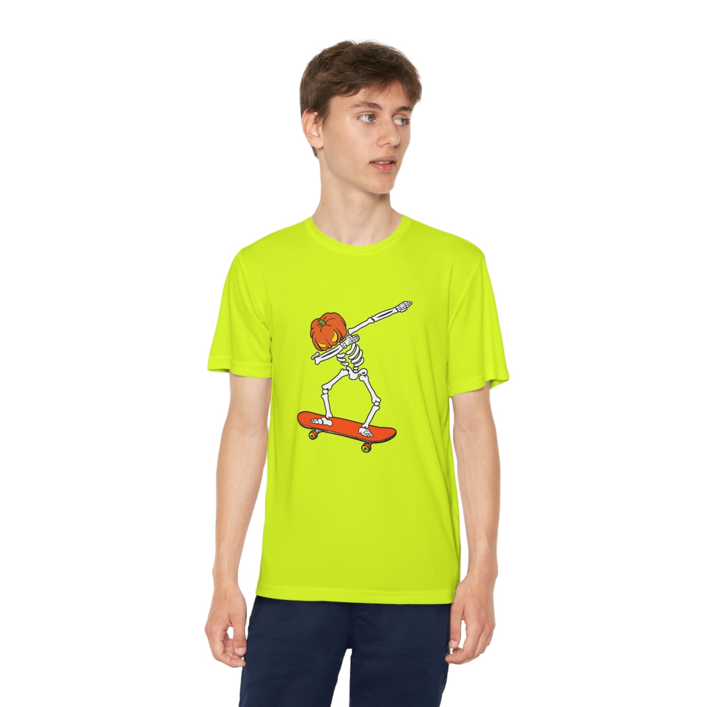 Dabbing Pumpkin Skelly Skater T