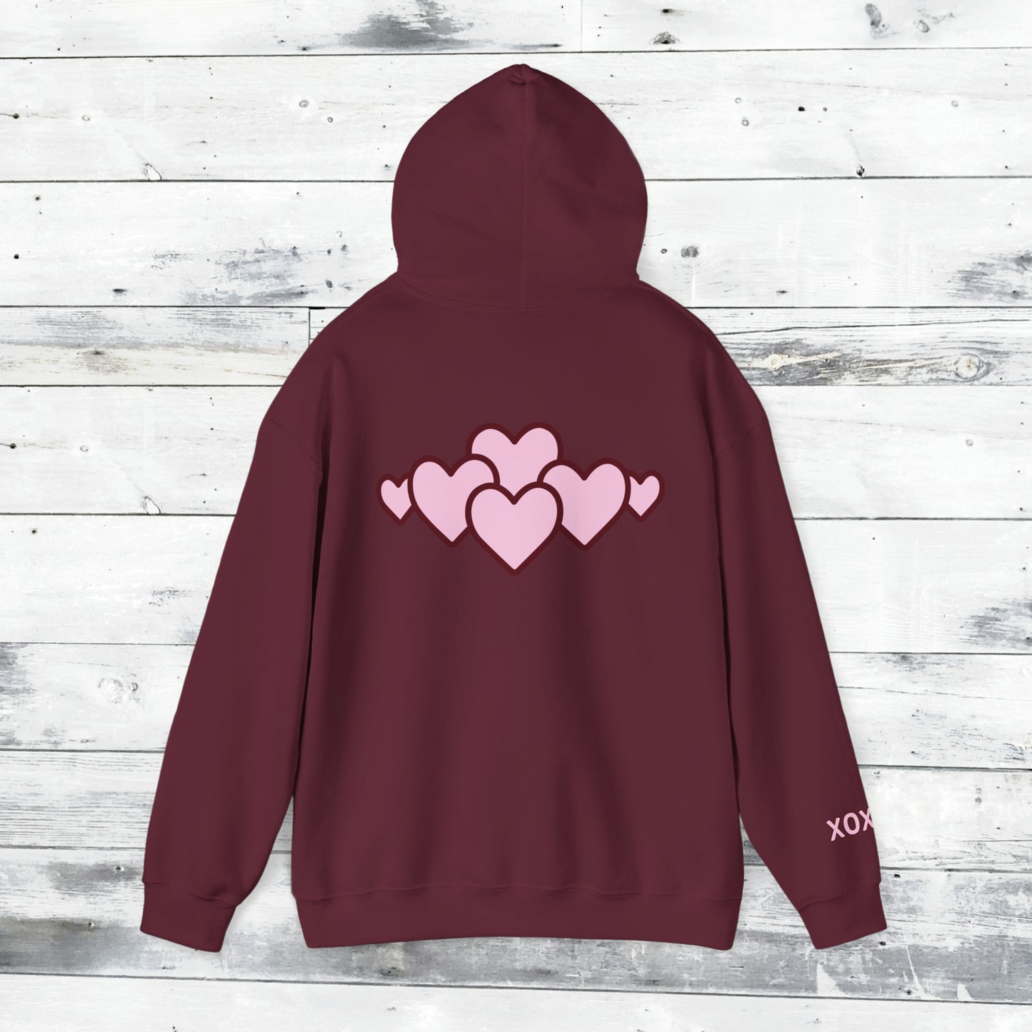 Valentines LOVE Hoodie - XOXO right cuff