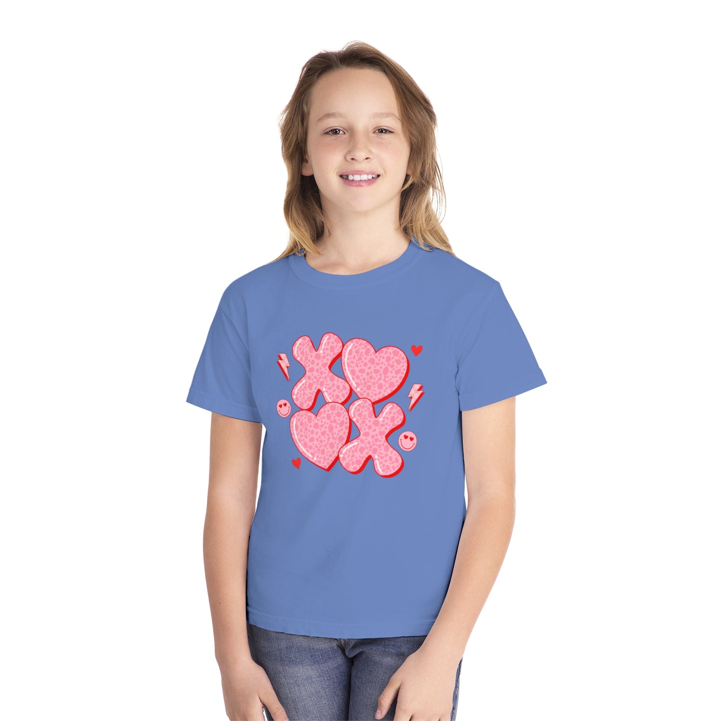 XOXO Cheetah Youth Comfort Colors Tee