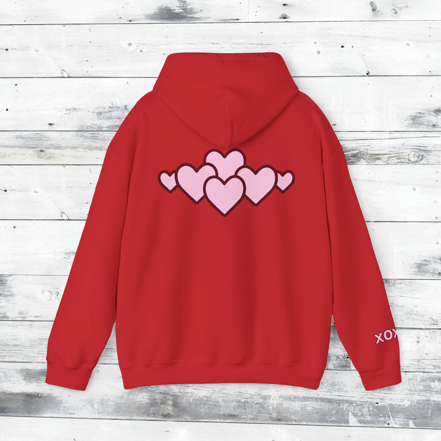 Valentines LOVE Hoodie - XOXO right cuff