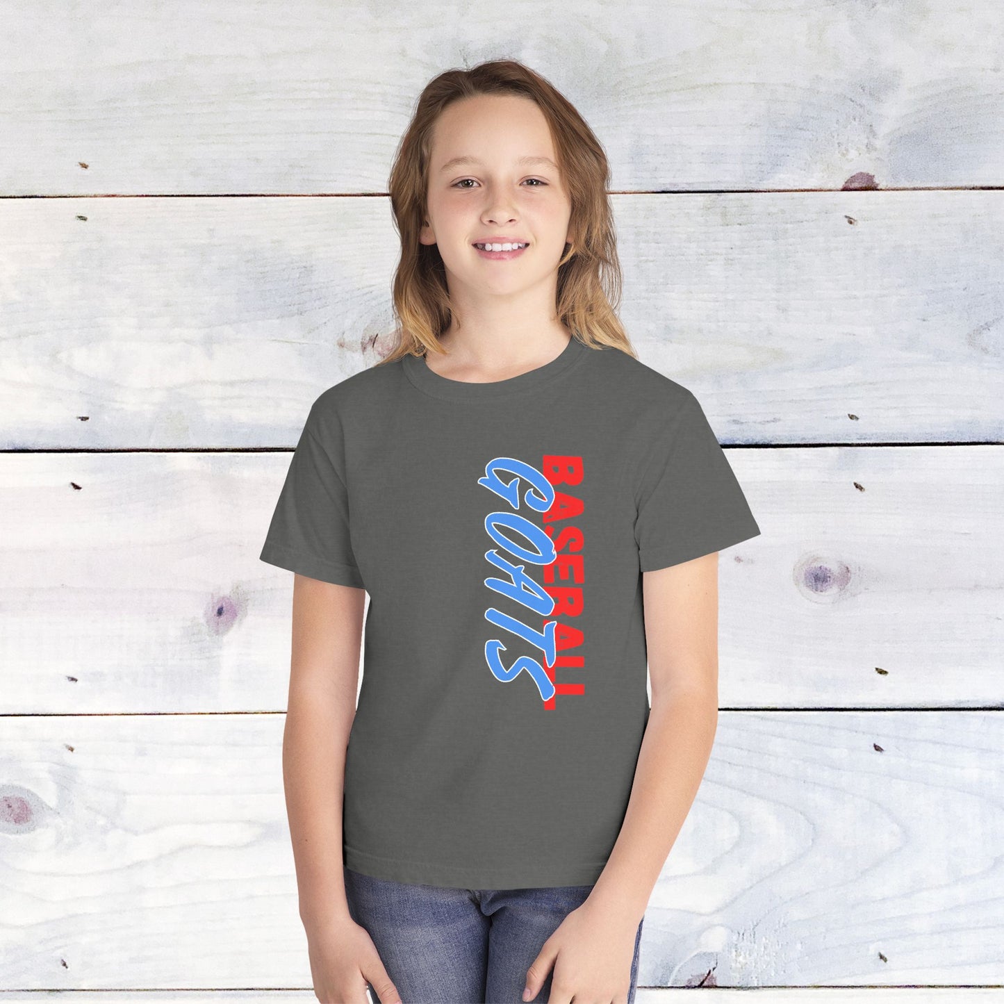 Youth GOATS Baseball Drip Tee -Comfort Colors