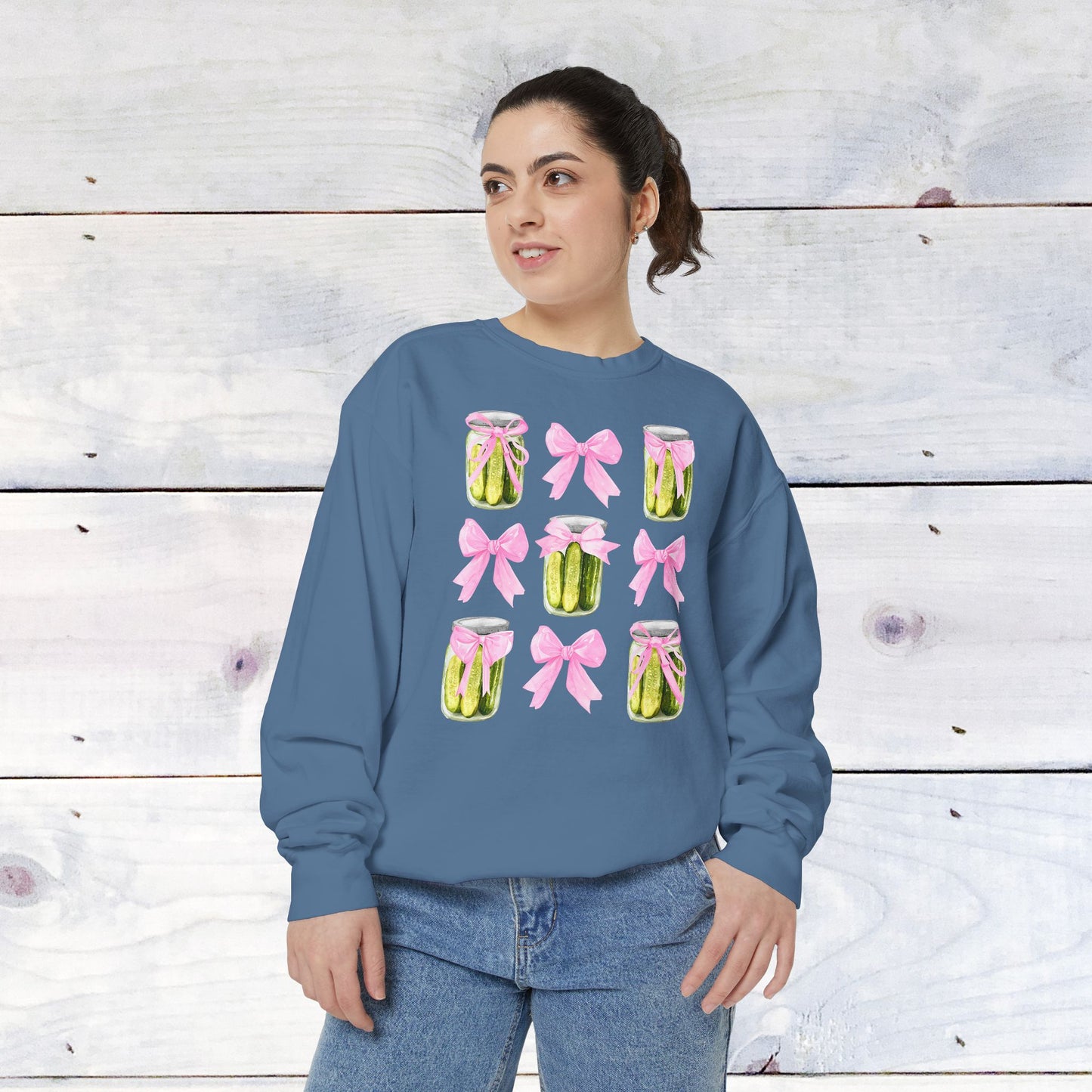 Pickles & Bows Adult Comfort Colors Sweatshirt