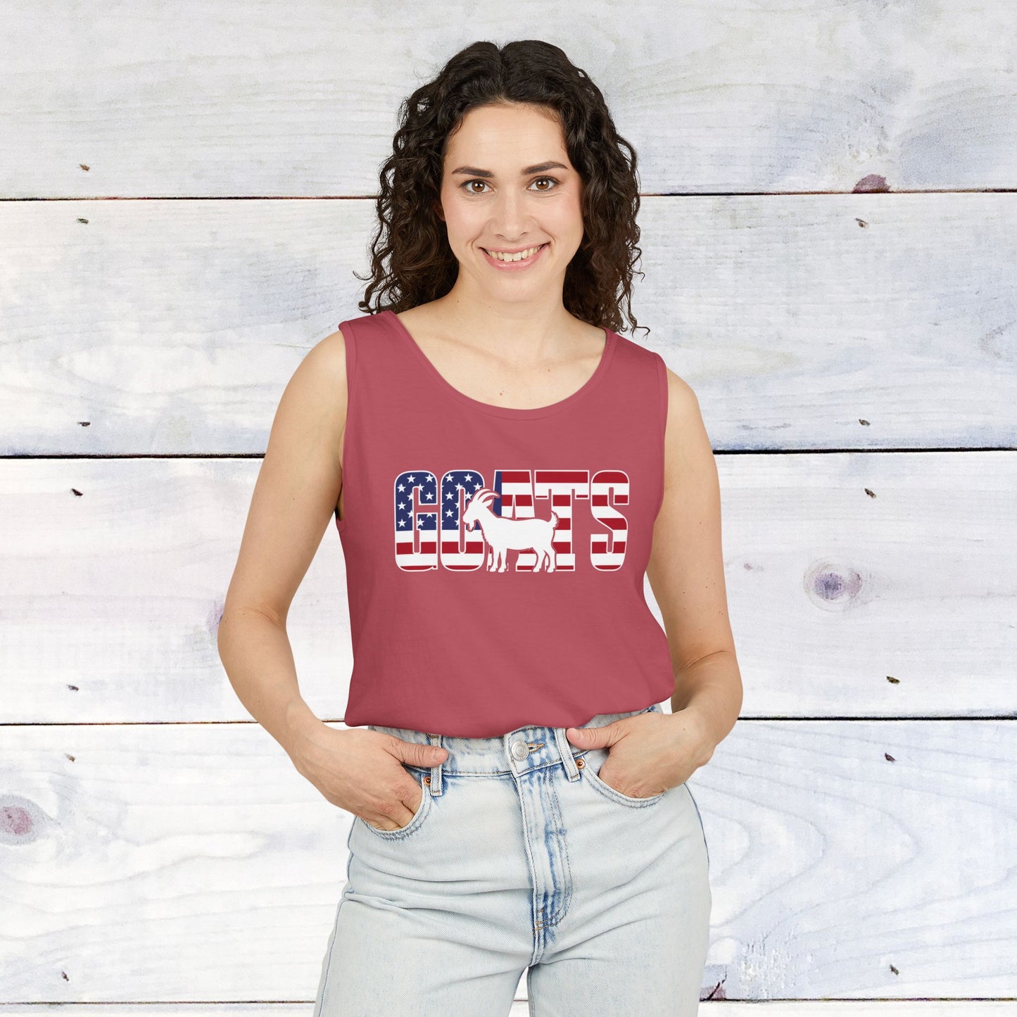 Goats, Stars & Stripes Comfort Colors Tank
