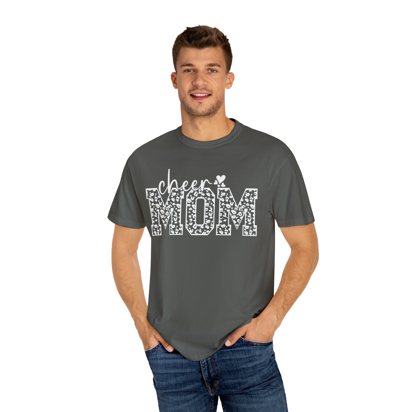 Cheetah Cheer Mom - Comfort Colors T