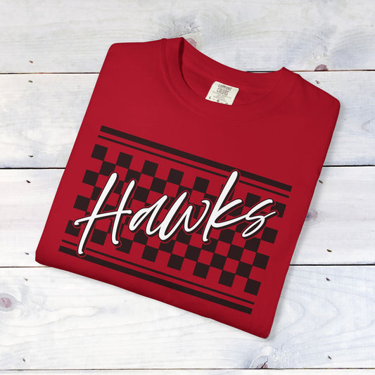 Heath Hawks Checkered Comfort Colors Unisex Tee