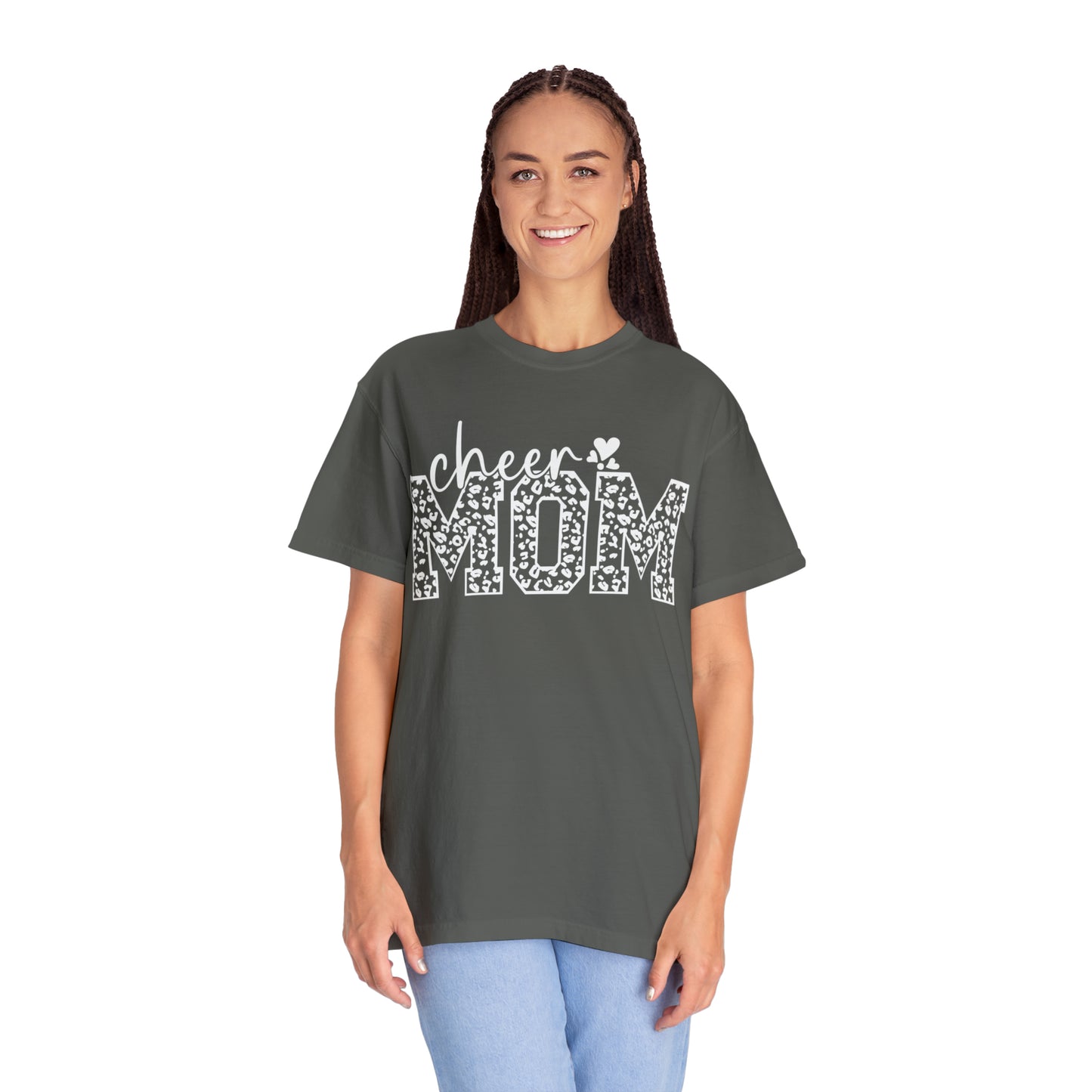 Cheetah Cheer Mom - Comfort Colors T