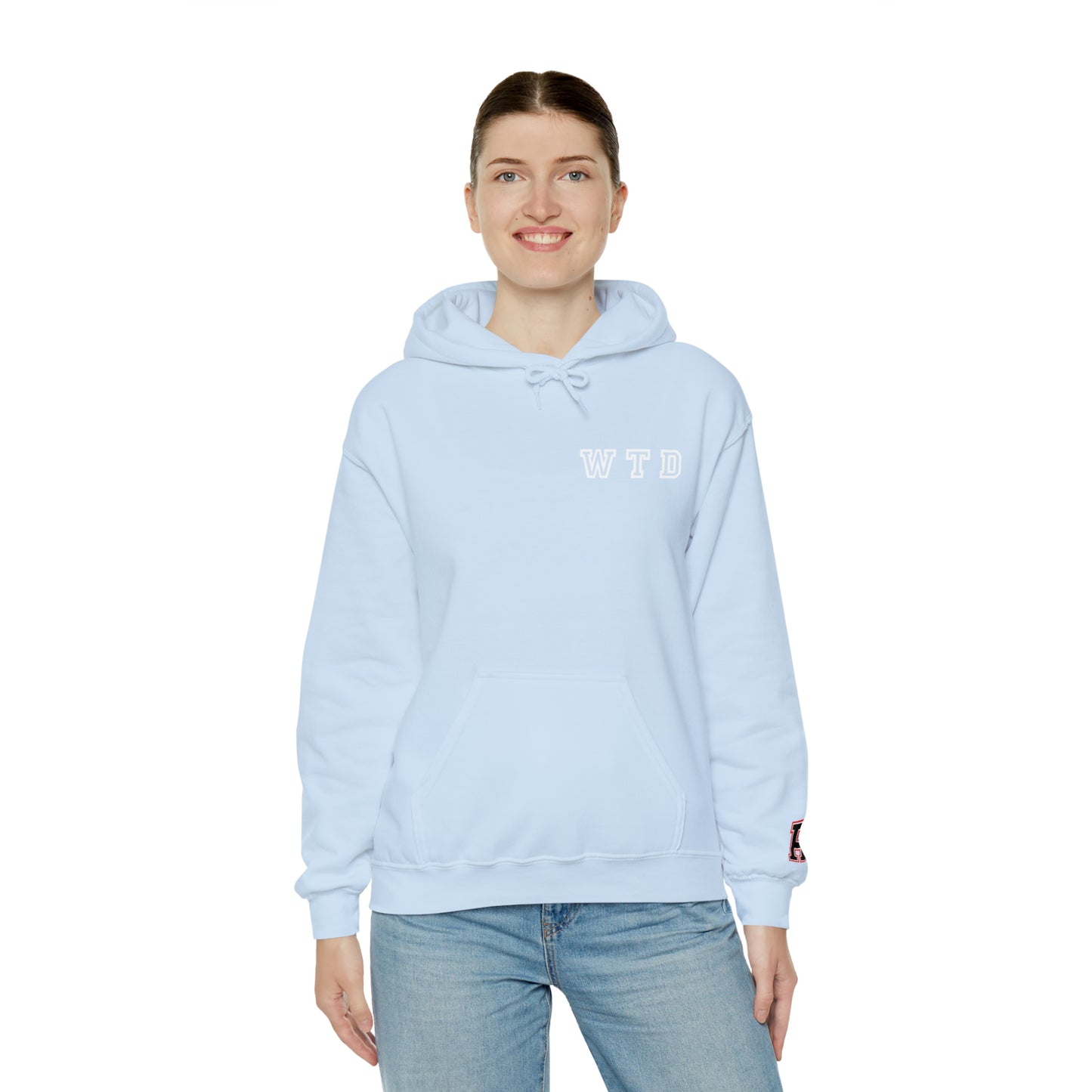 Heath Hawks WTD front Southside Strong back - H Cuff  - Hoodie