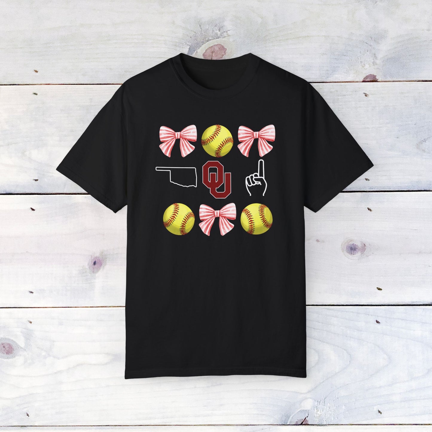 Oklahoma Softball Grid Comfort Colors T