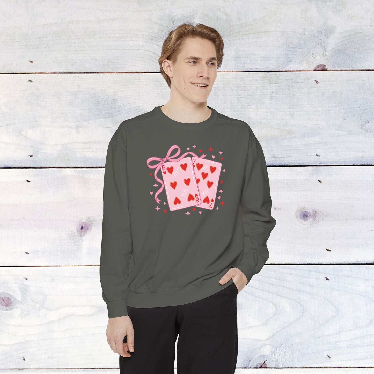 6-7 Valentine Cards Comfort Colors Sweater