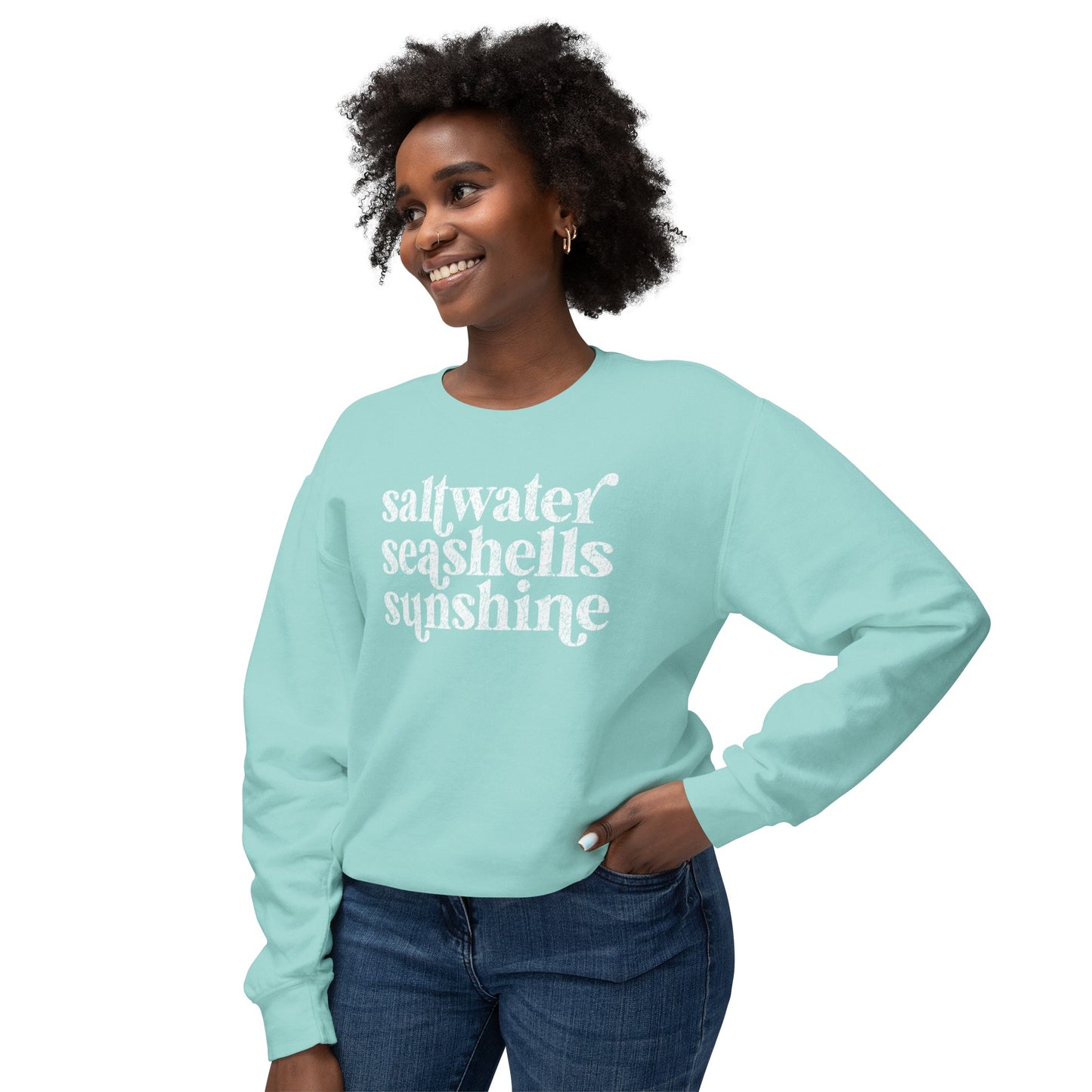 Saltwater, Seashells, Sunshine Comfot Colors Sweater