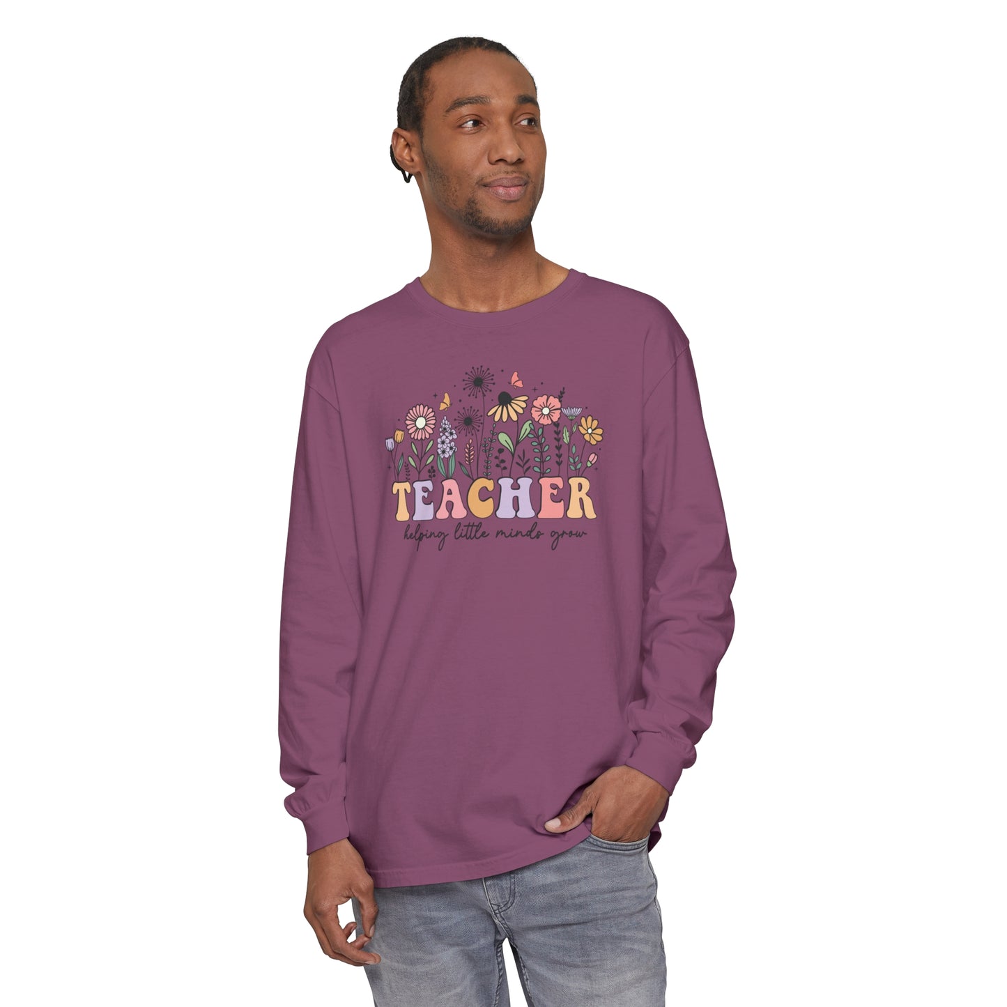 Teacher Long Sleeve Comfort Colors T-Shirt