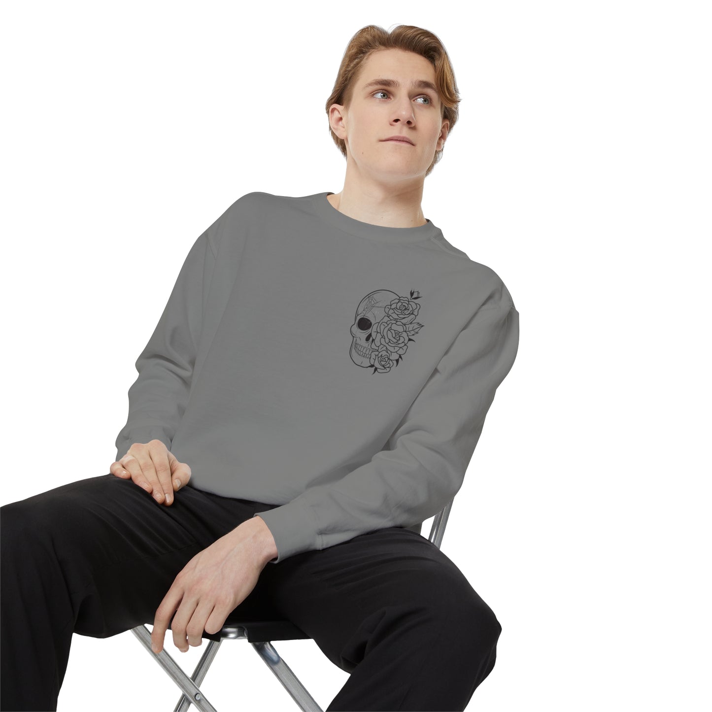 Skull Front, Vastly Overrated Back - Comfort Colors Pullover - Multi Color Options