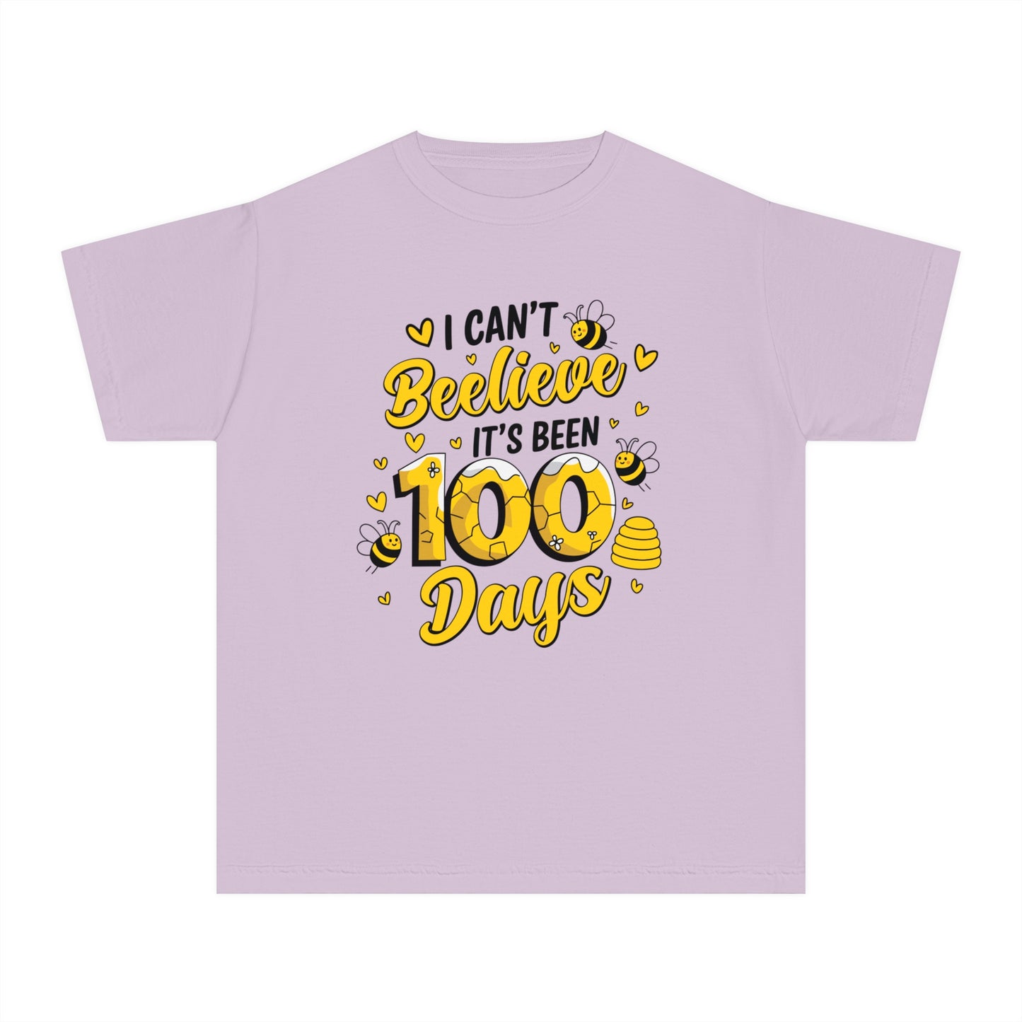 Youth I Can't Beelieve 100 Days Comfort Colors Tee
