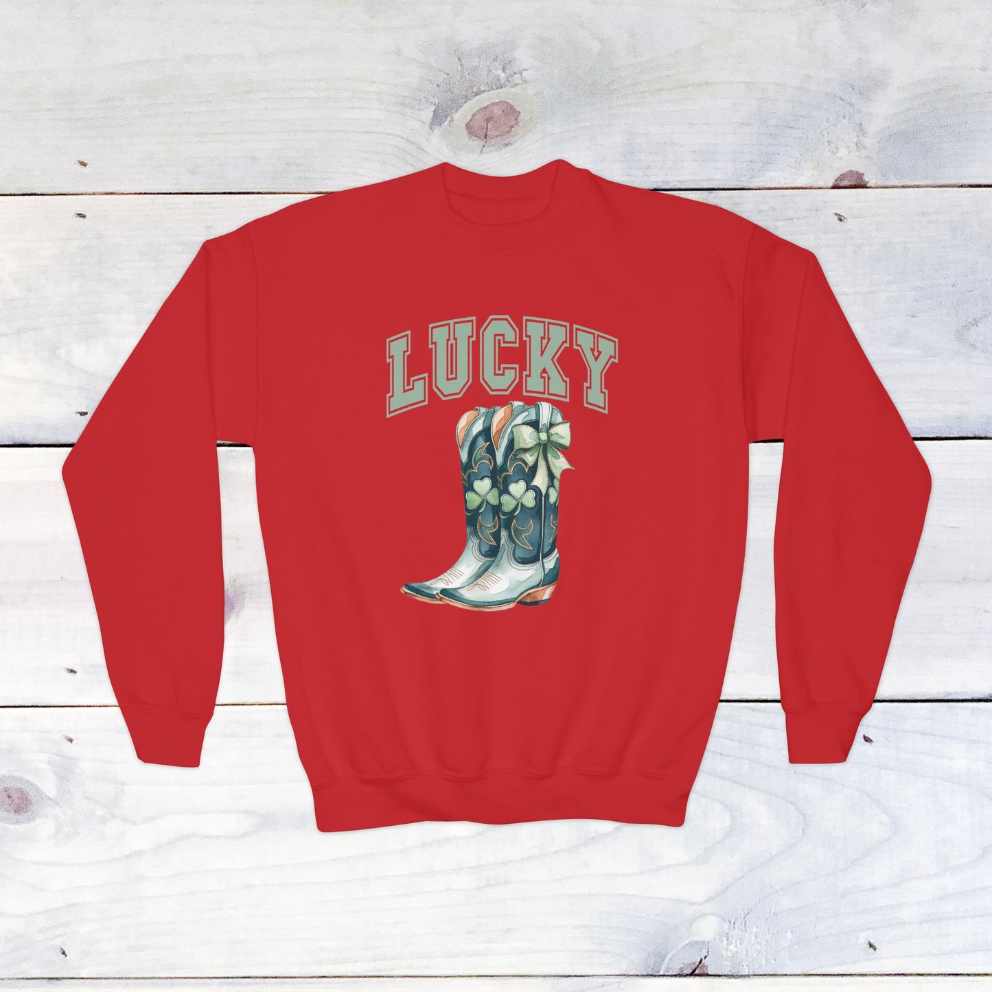 Lucky Boots Youth Crewneck Sweatshirt