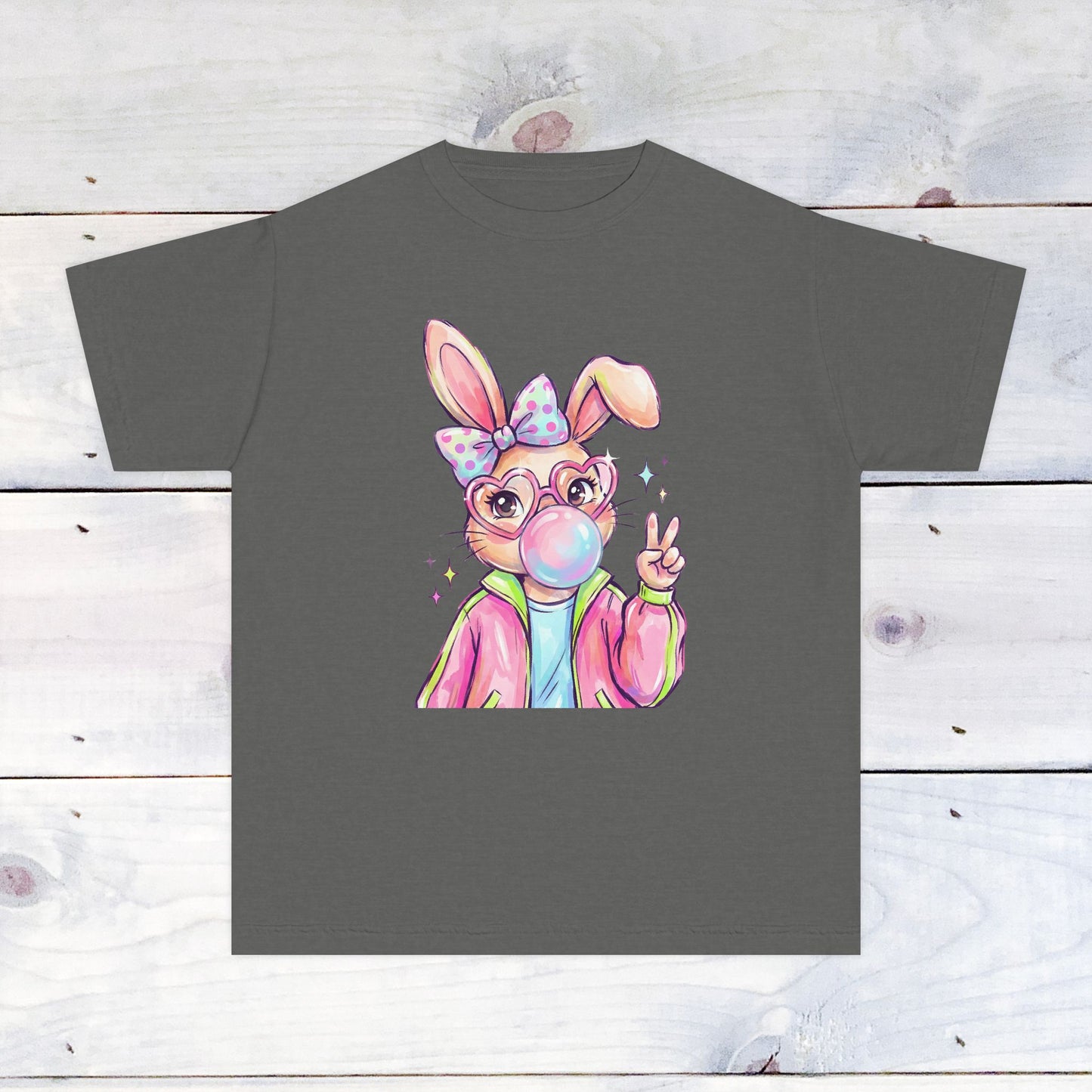 Bunny Bubble Spring Comfort Colors Youth Shirt
