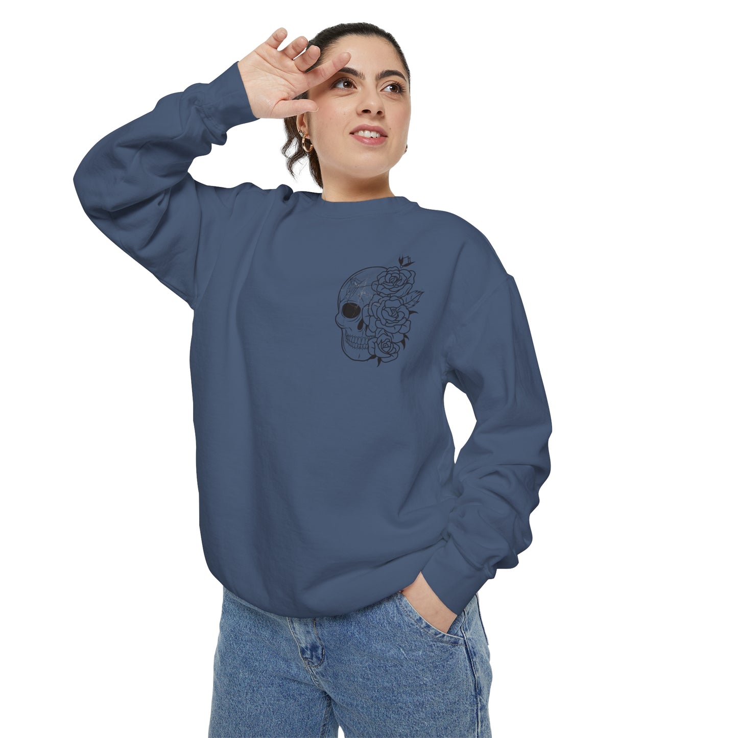 Skull Front, Vastly Overrated Back - Comfort Colors Pullover - Multi Color Options