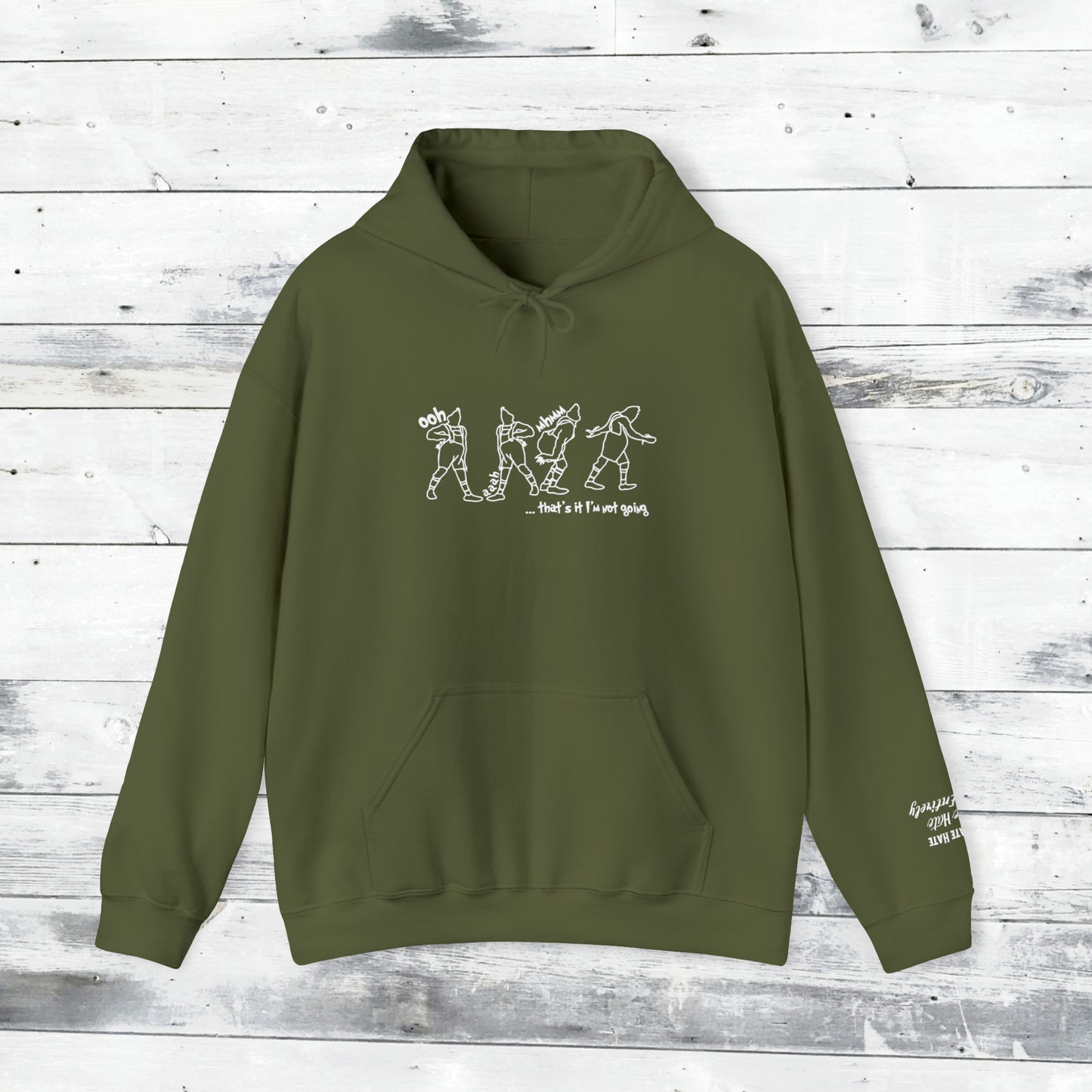 GRINCH HOODIE - LOATHE ENTIRELY QUOTE LEFT CUFF