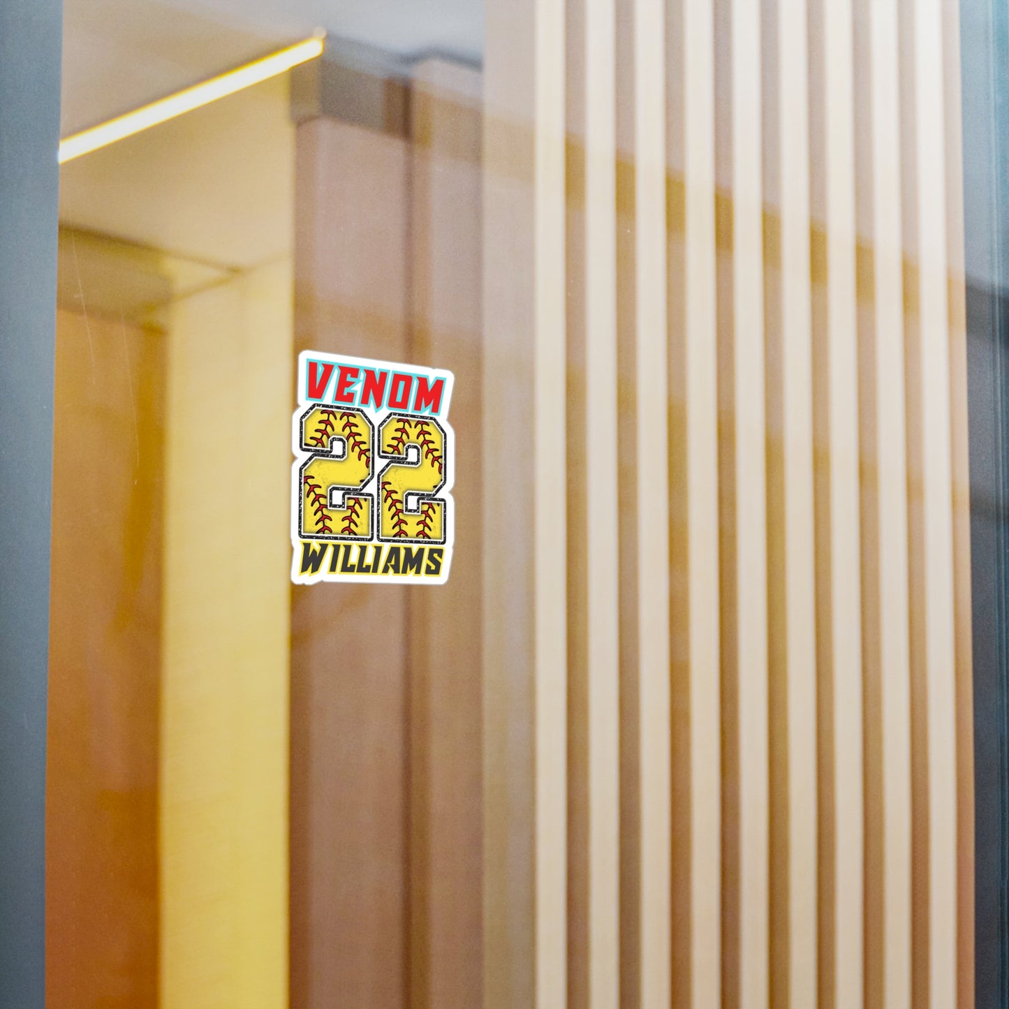 Venom 22 Softball Vinyl Sticker