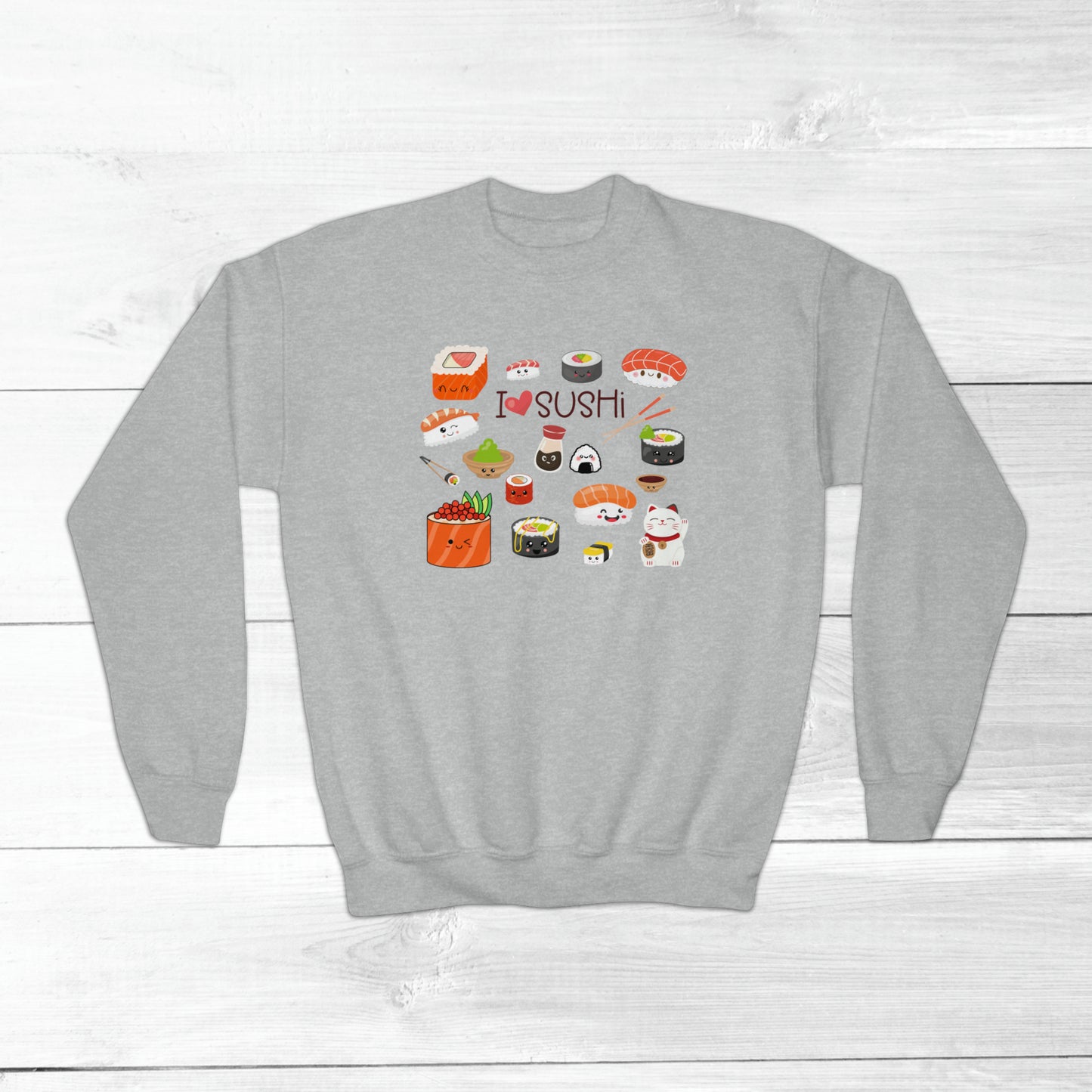 I love sushi youth sweater
