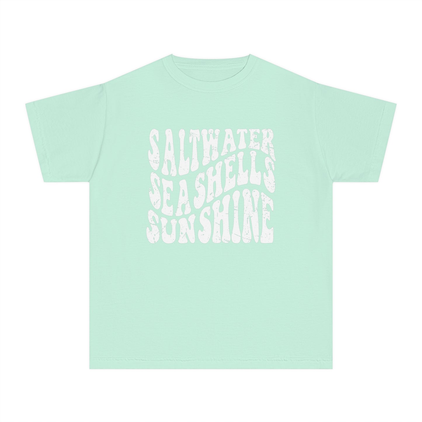 Youth Saltwater, Seashells, Sunshine Comfort Colors Youth Tee