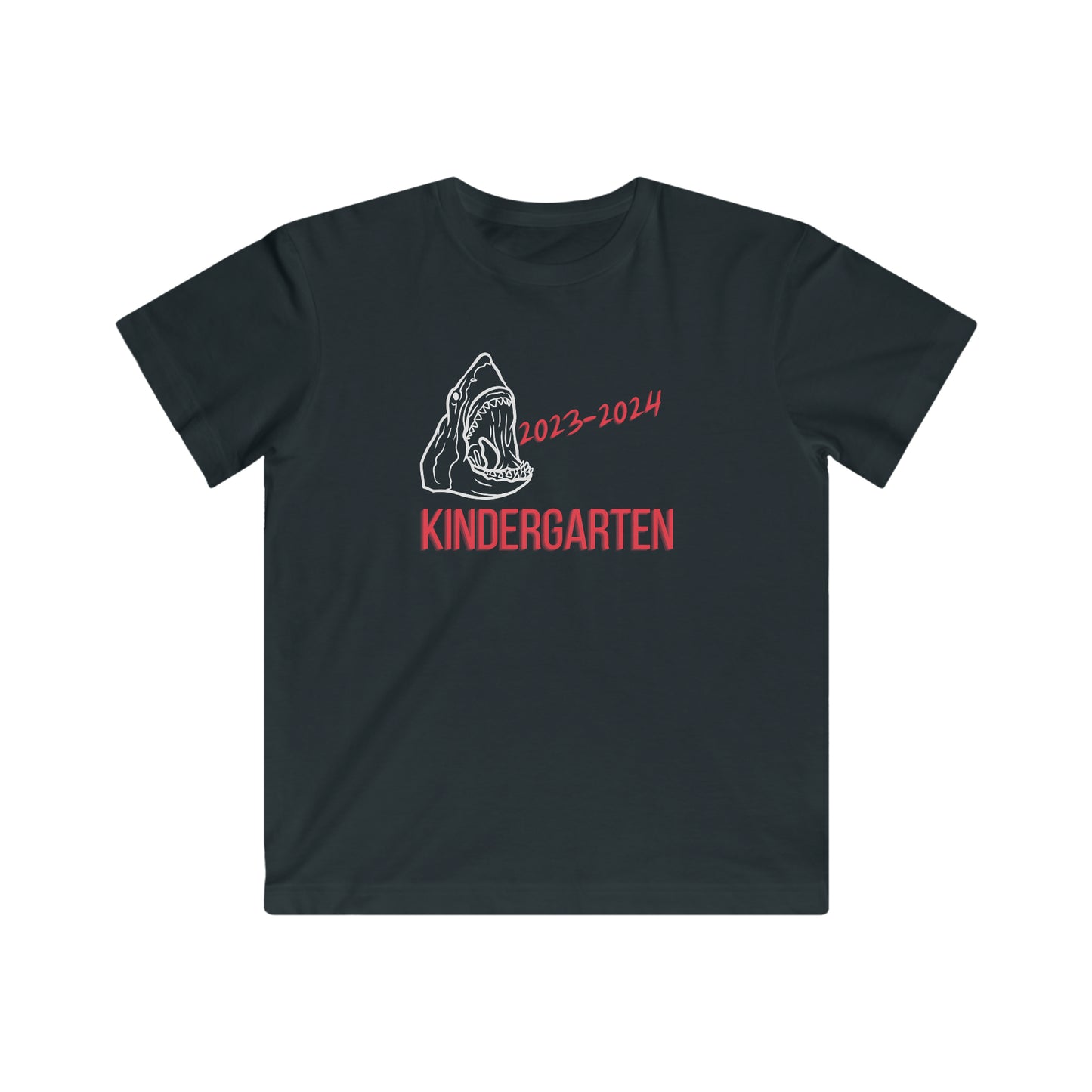 Shark, Kindergarten 23-24 T-Shirt  White/Red Text