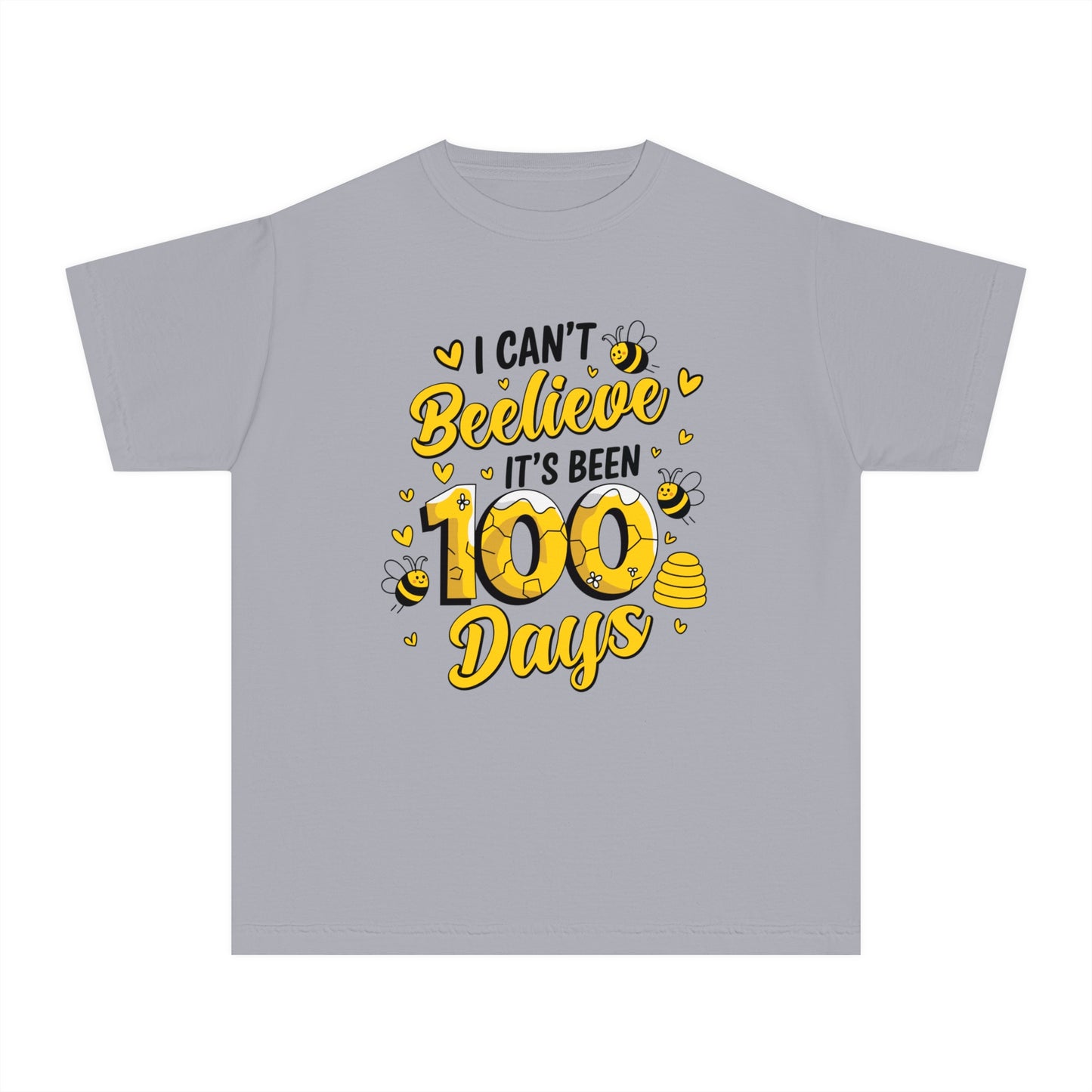 Youth I Can't Beelieve 100 Days Comfort Colors Tee