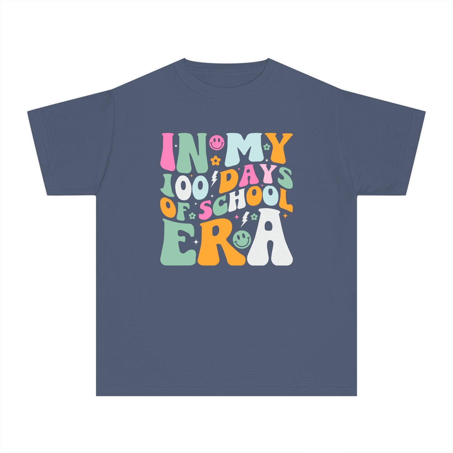 Youth 100 Groovy Days Era Comfort Colors Tee