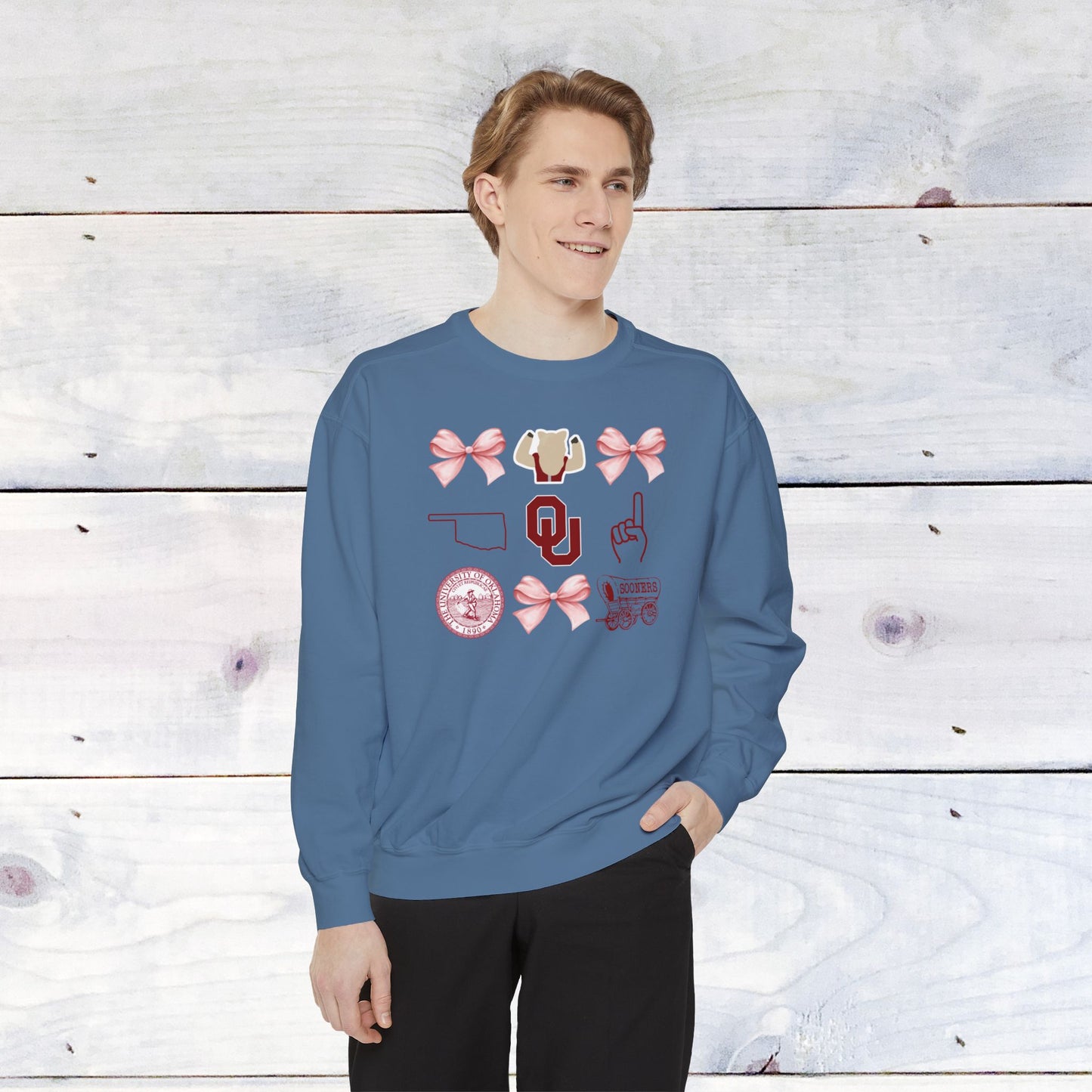 Oklahoma Sooners Bow Comfort Colors Sweater