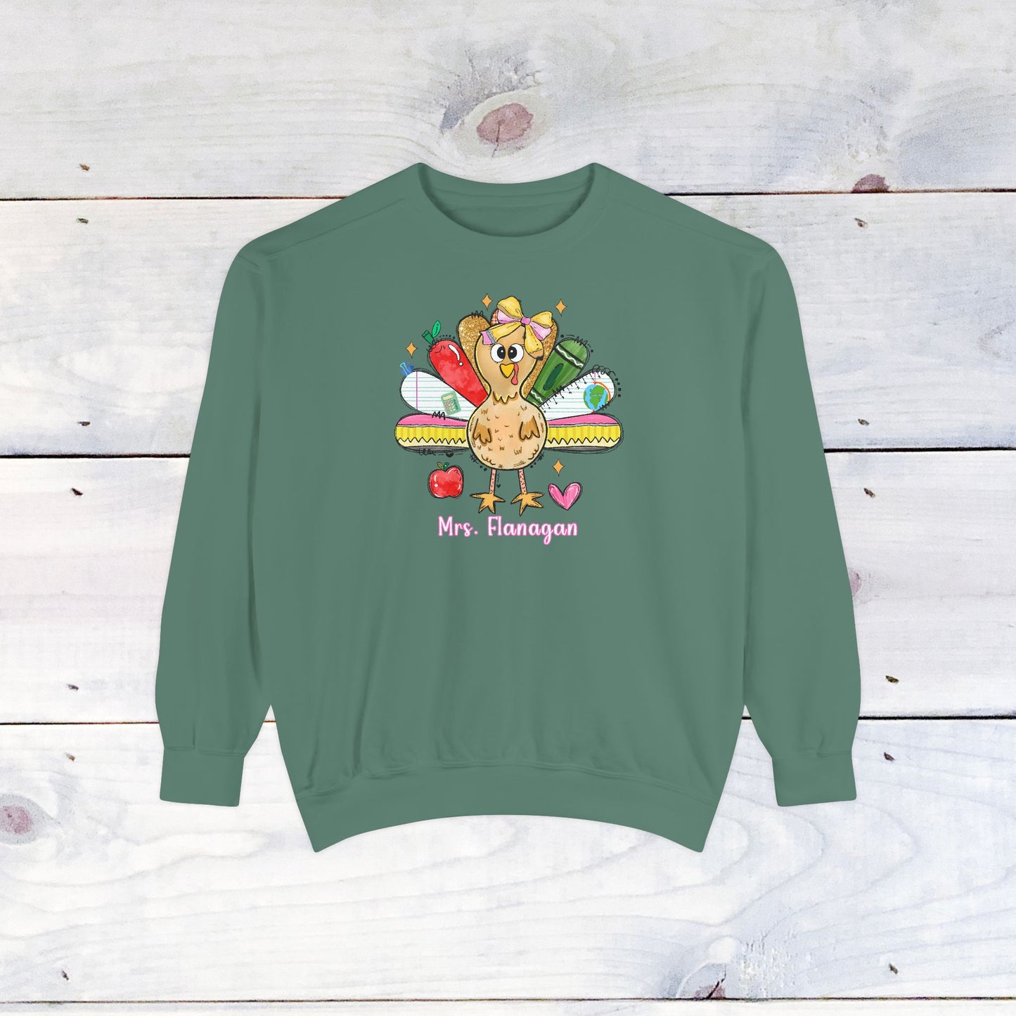 Teacher Turkey Unisex Comfort Colors Sweater