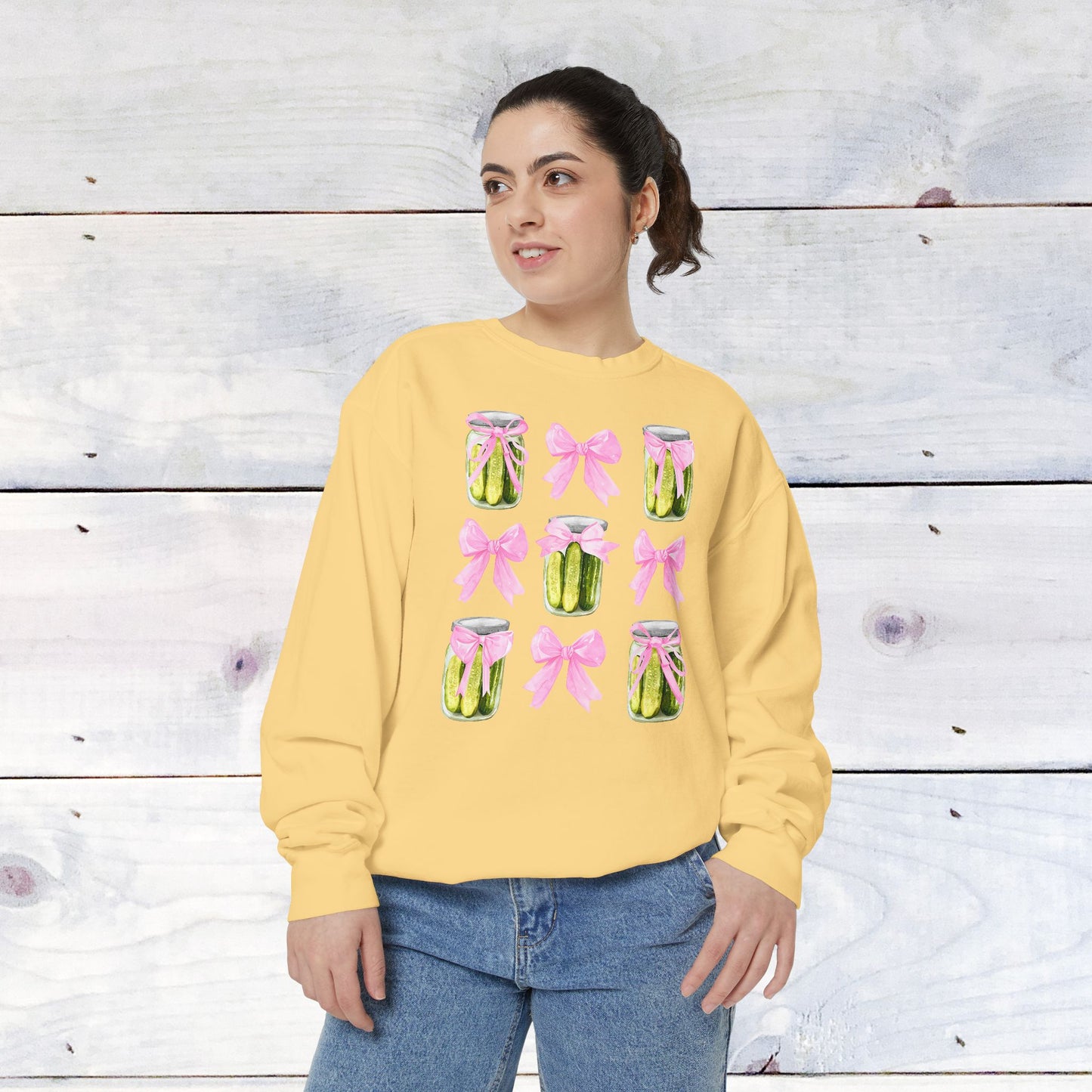 Pickles & Bows Adult Comfort Colors Sweatshirt