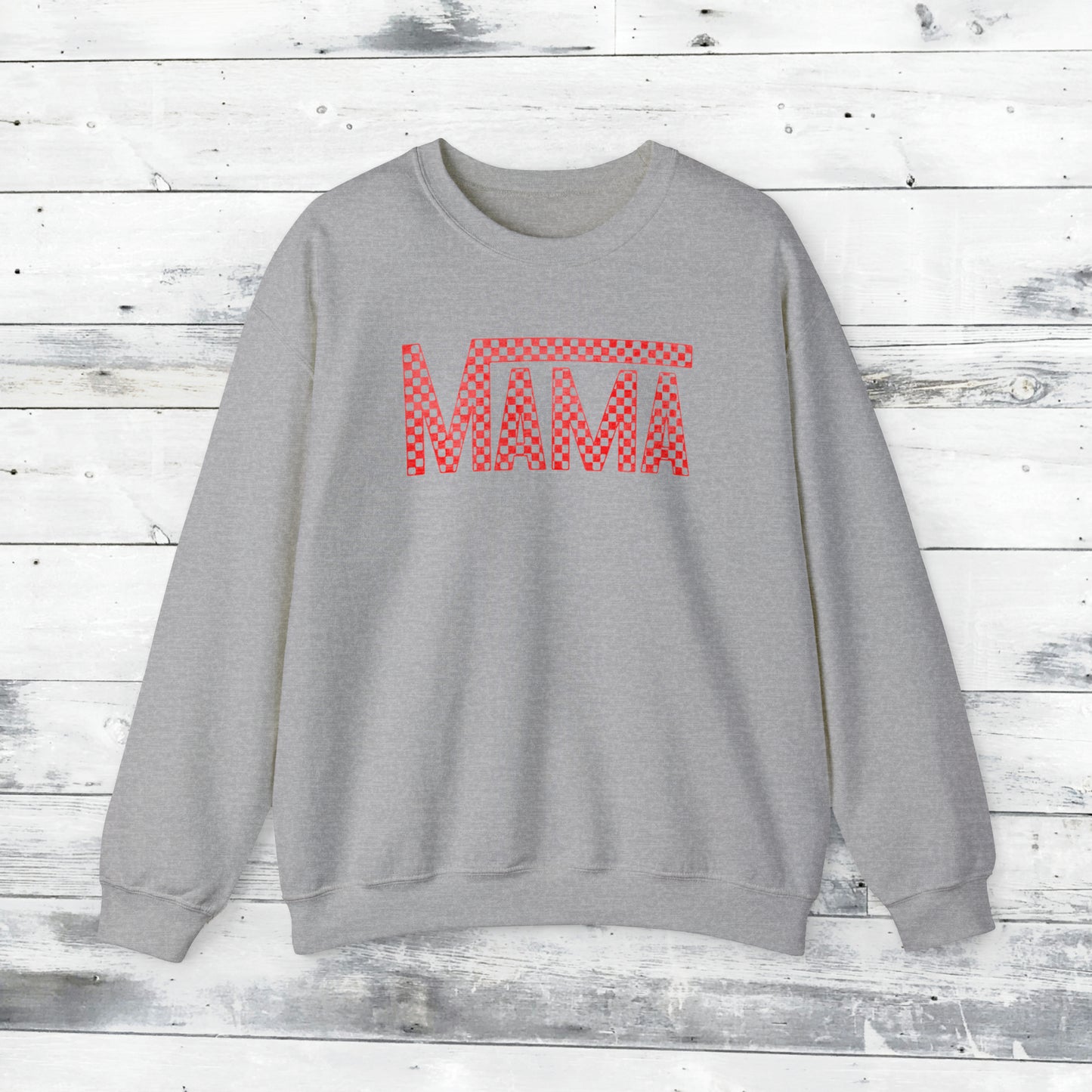 Red Mama Checkered Sweater