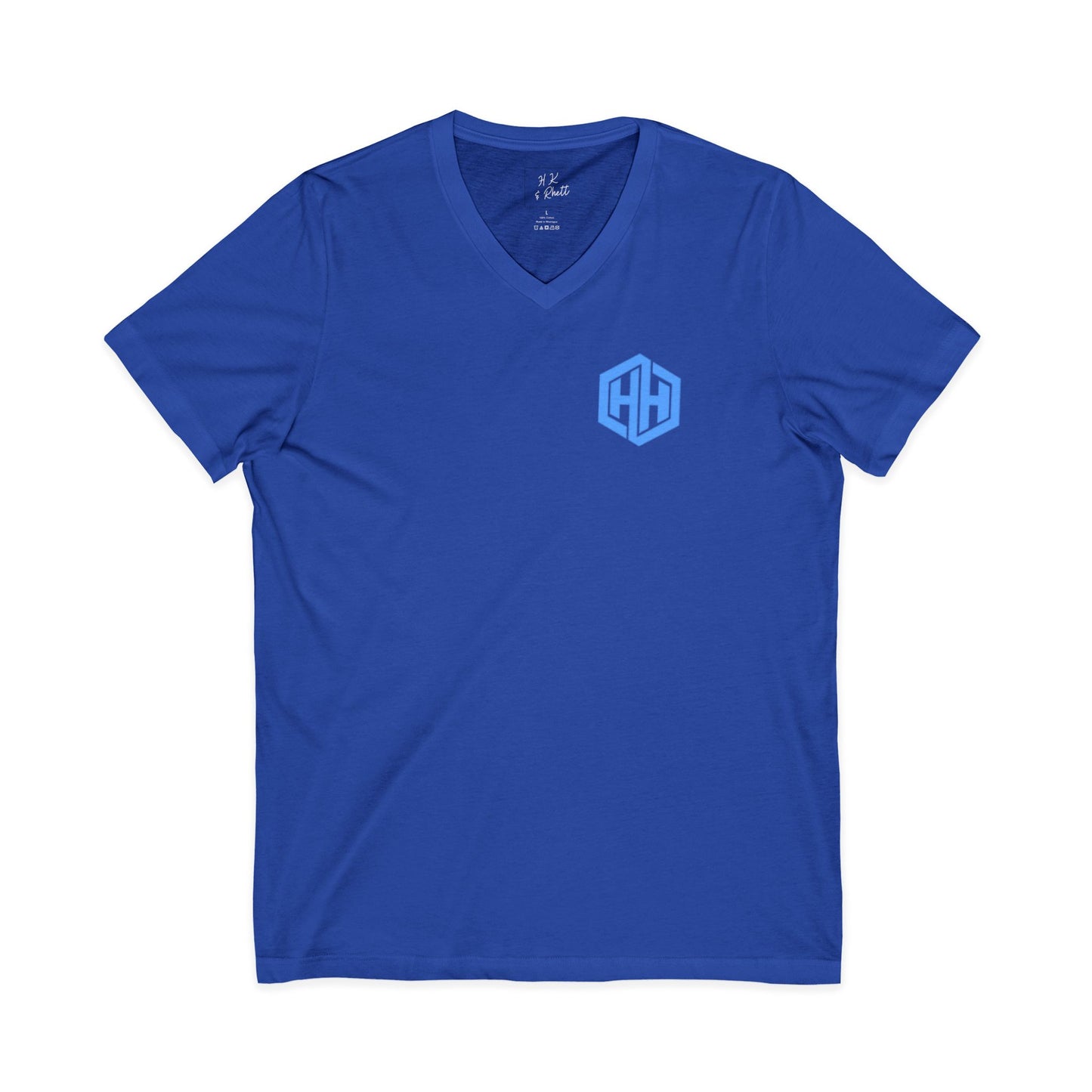 Hamm Unisex V-Neck Tee, Repeat Back:Logo Front