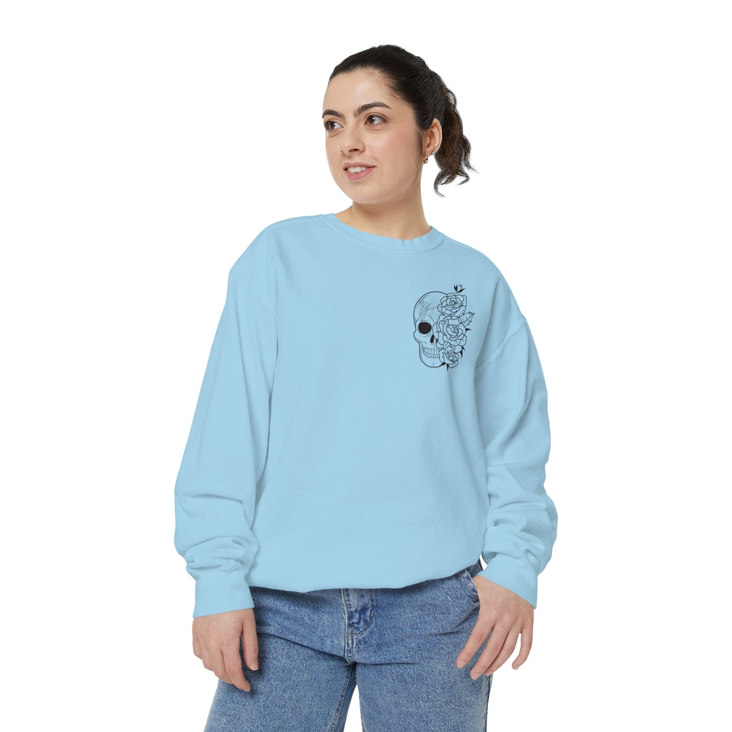 Skull Front, Vastly Overrated Back - Comfort Colors Pullover - Multi Color Options