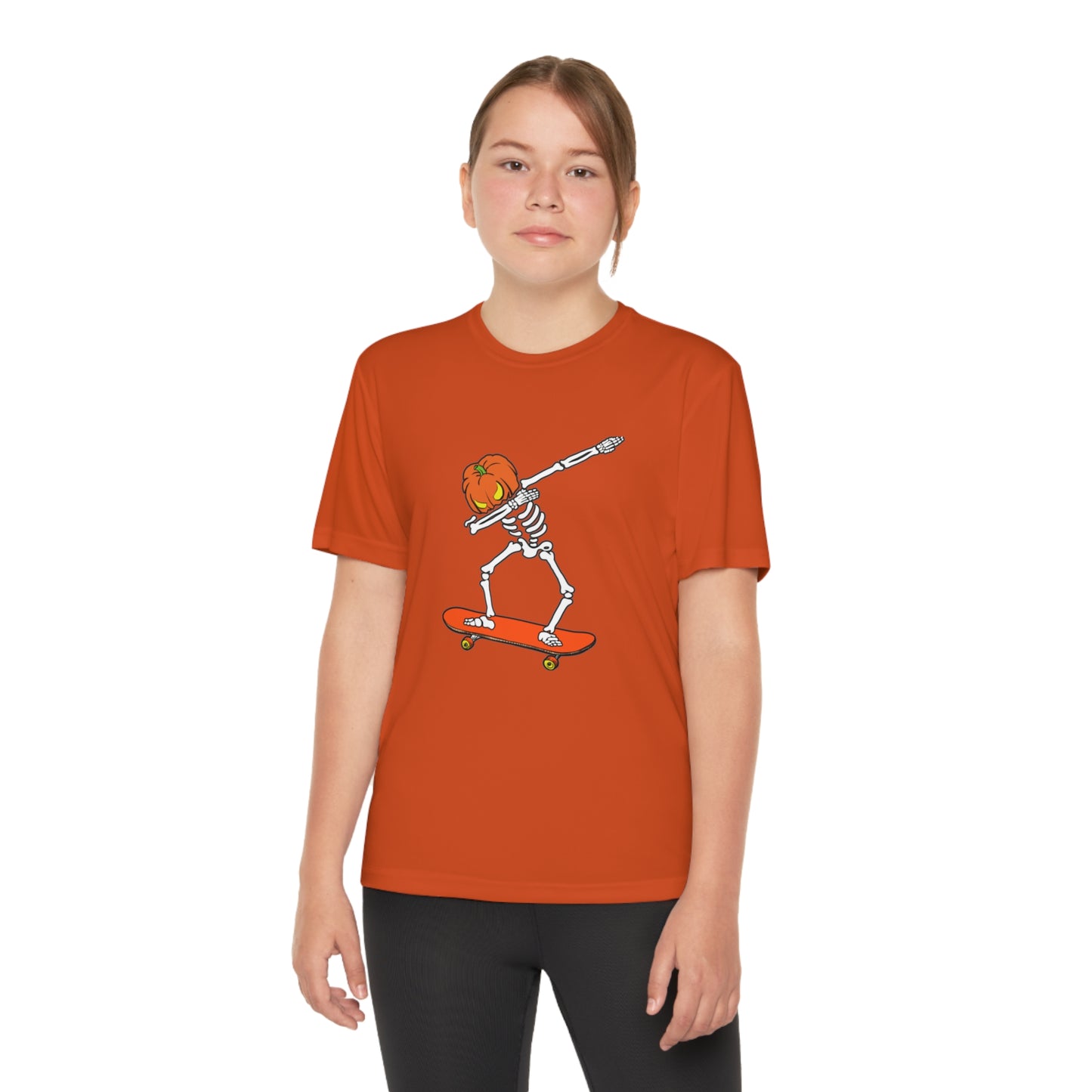 Dabbing Pumpkin Skelly Skater T