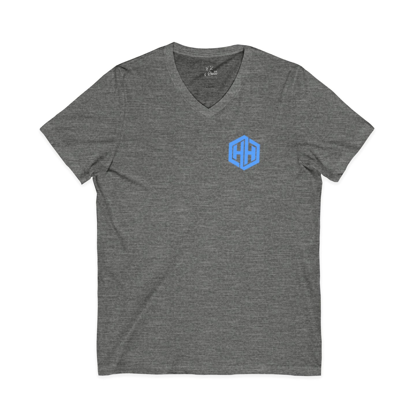 Hamm Unisex V-Neck Tee, Repeat Back:Logo Front