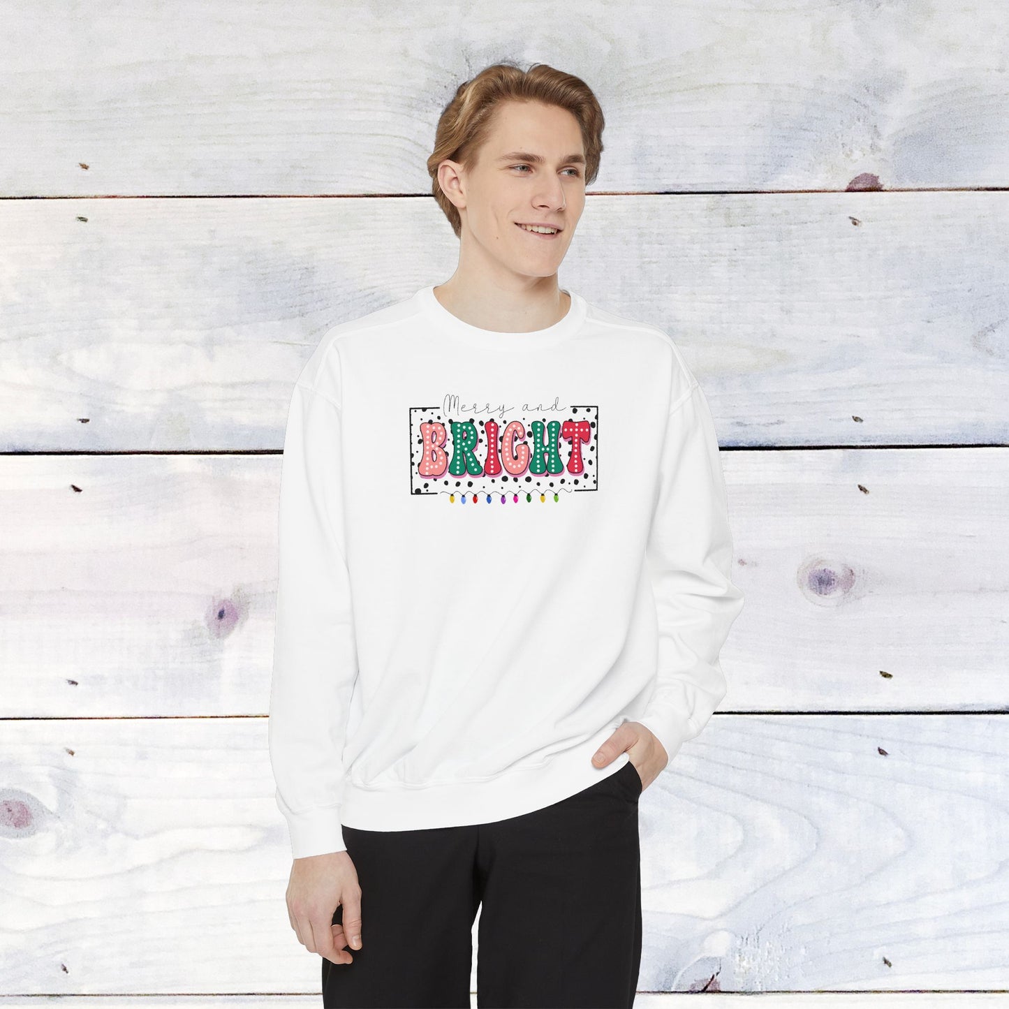 Merry & Bright Comfort Colors Sweater