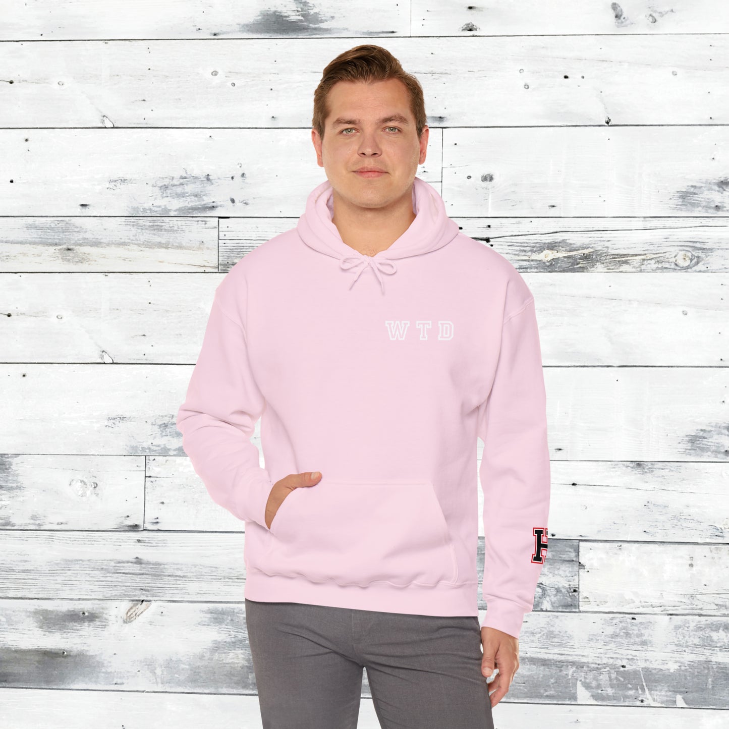 Heath Hawks WTD front Southside Strong back - H Cuff  - Hoodie