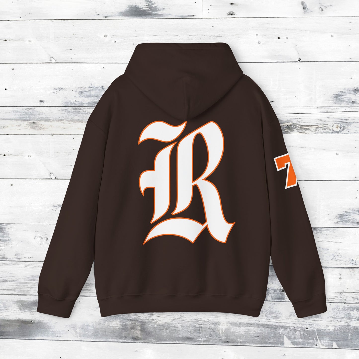 Custom Number Sleeve Jackets Stinger Hoodie Front - Old School R back