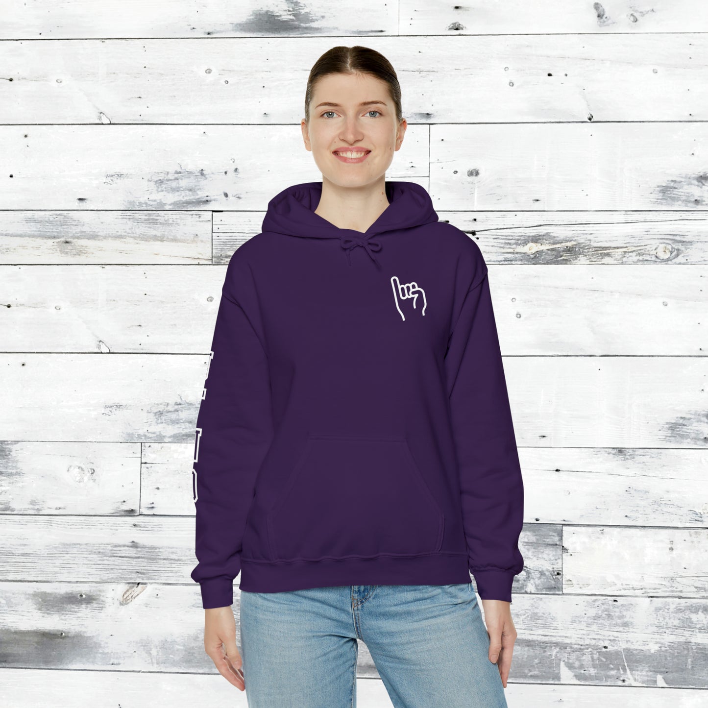 Jackets Stinger Hoodie Front - JFND Sleeve - Old School R back