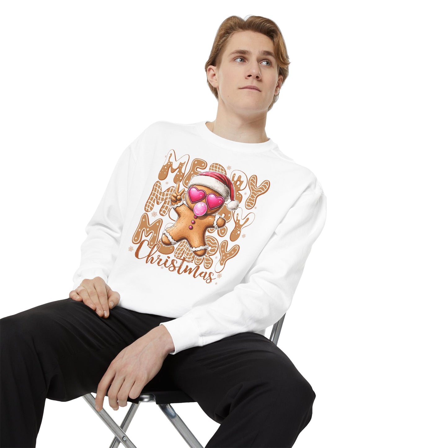 Merry Merry Gingerbread Man Comfort Colors Sweater