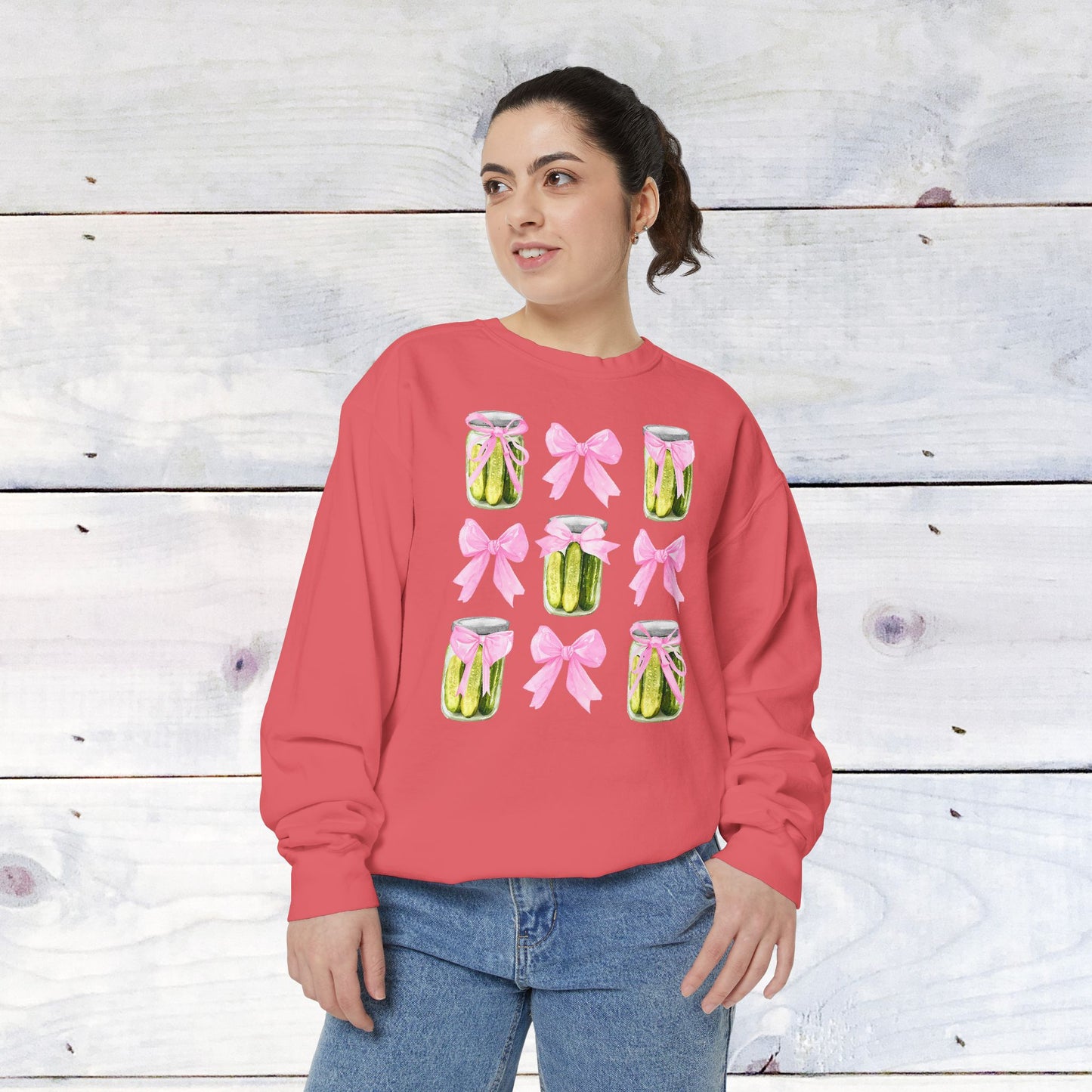 Pickles & Bows Adult Comfort Colors Sweatshirt