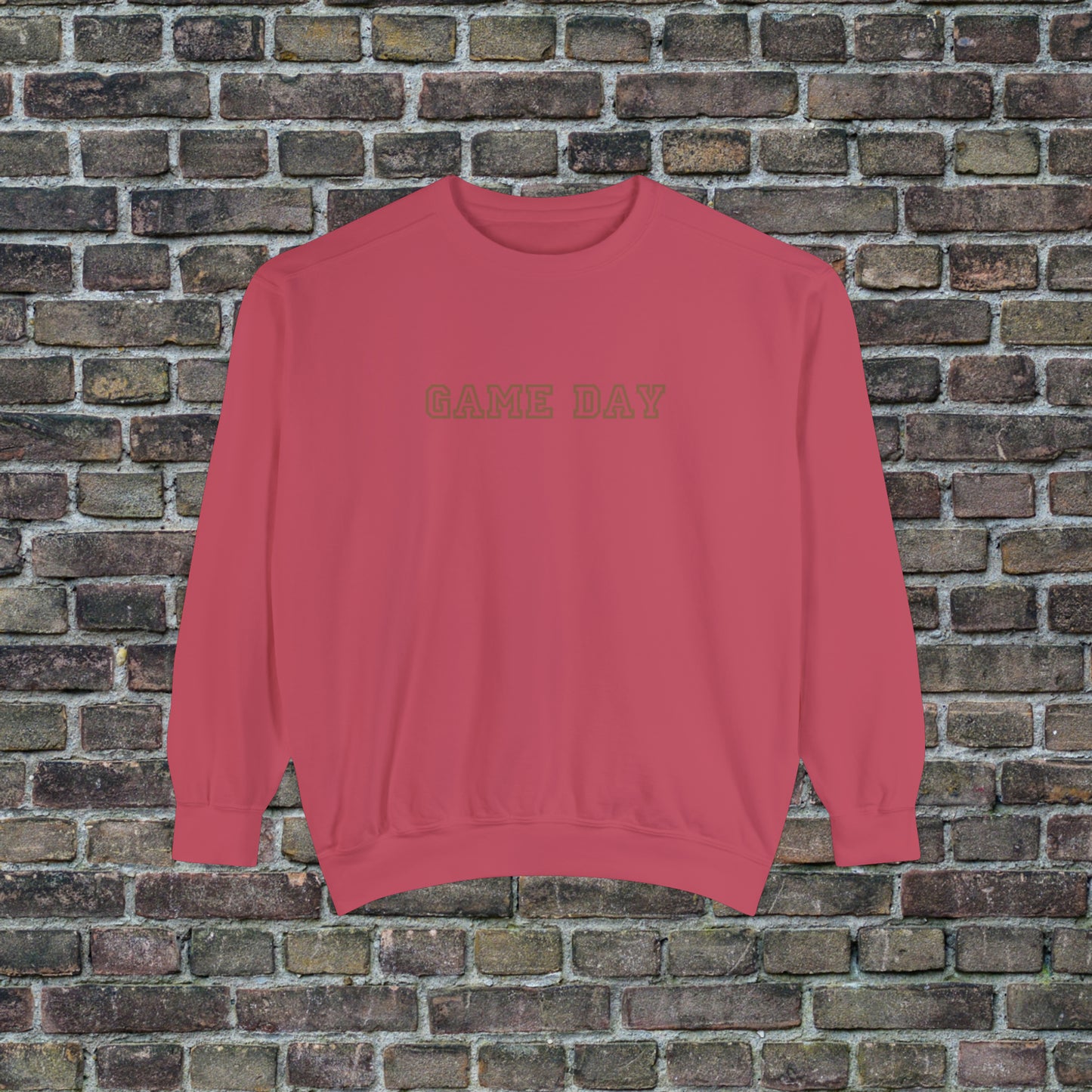 Game Day Comfort Colors Sweater - Brown Text