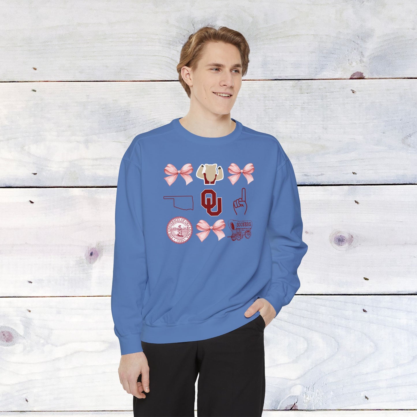 Oklahoma Sooners Bow Comfort Colors Sweater